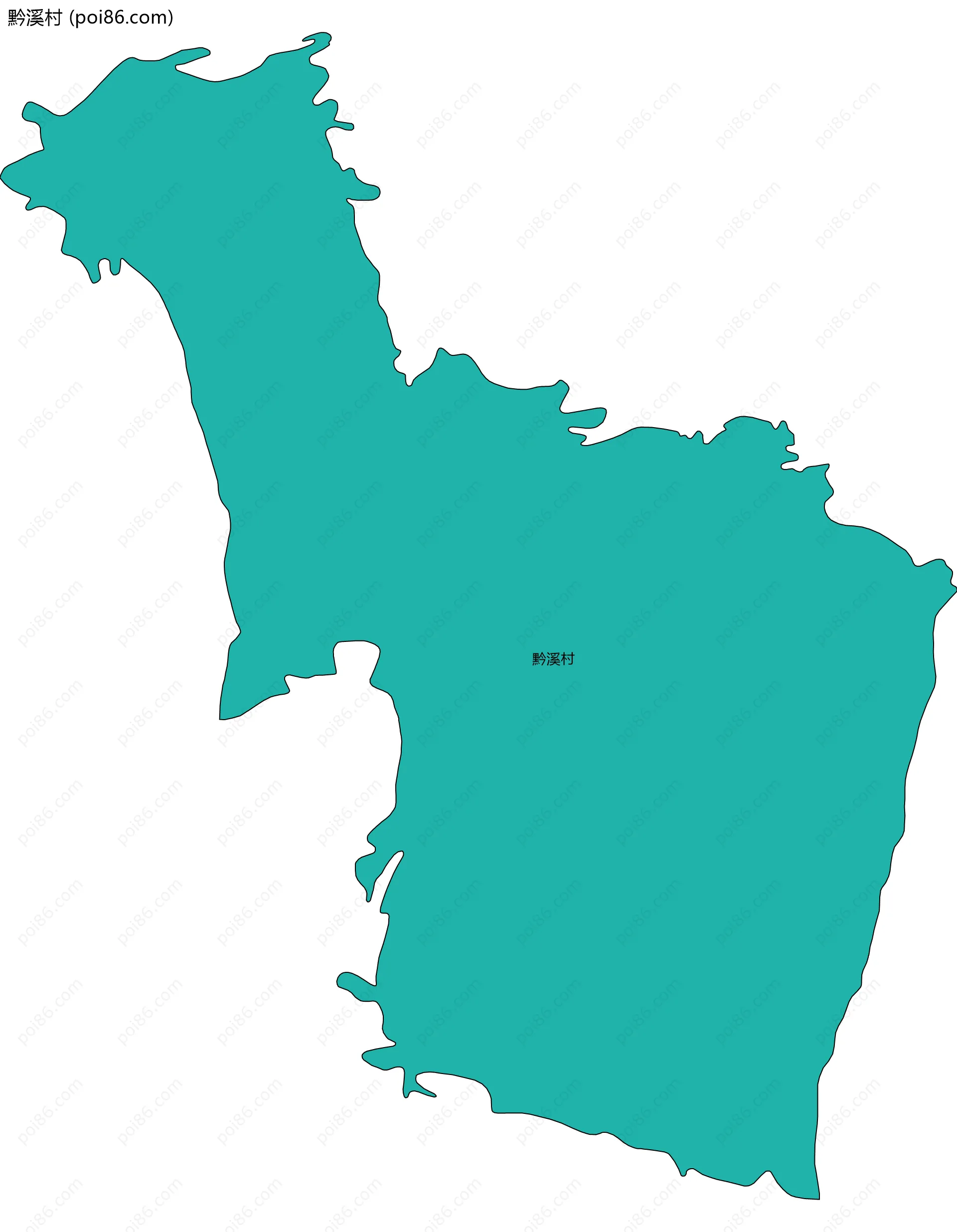 黔溪村边界地图