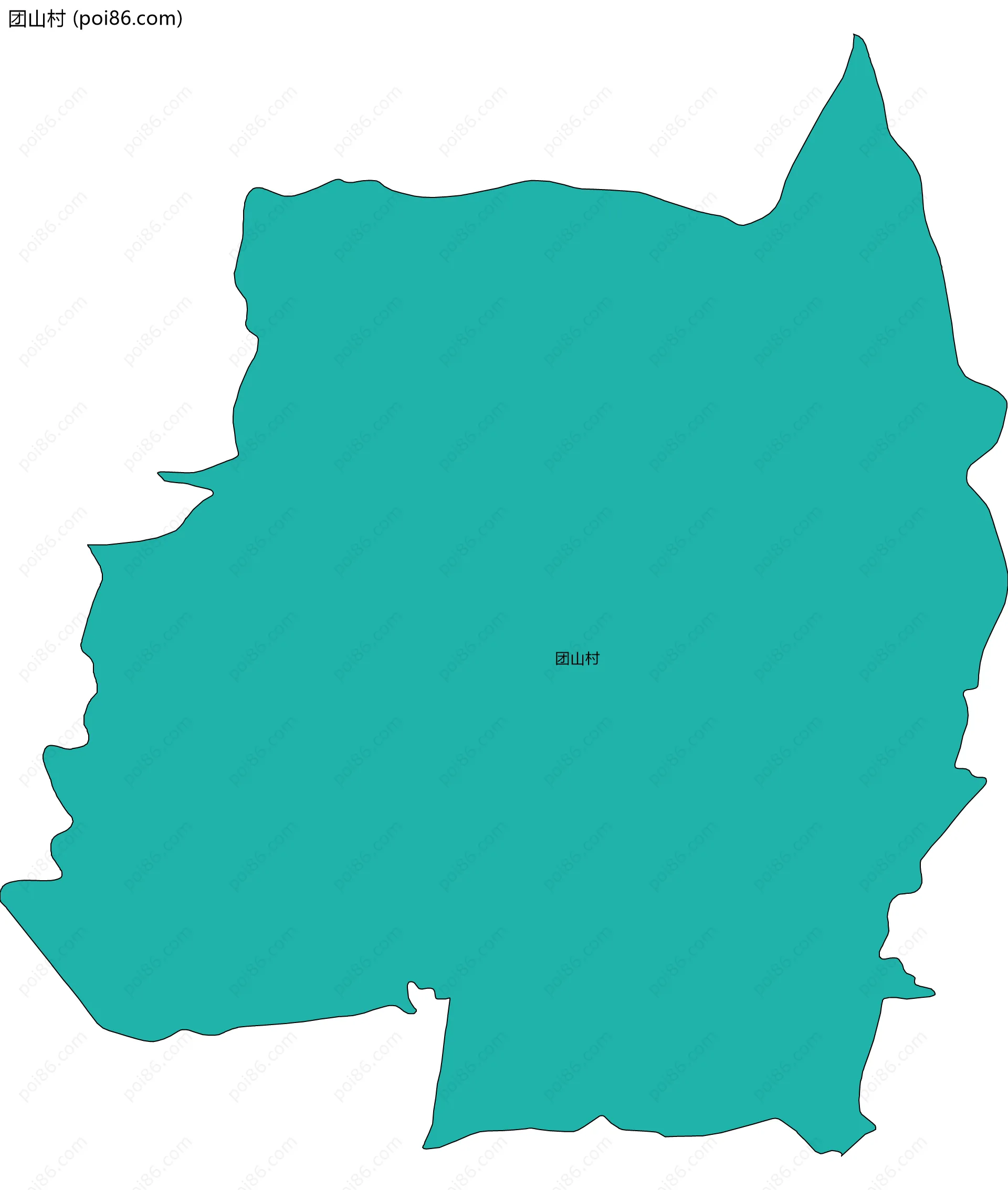 团山村边界地图