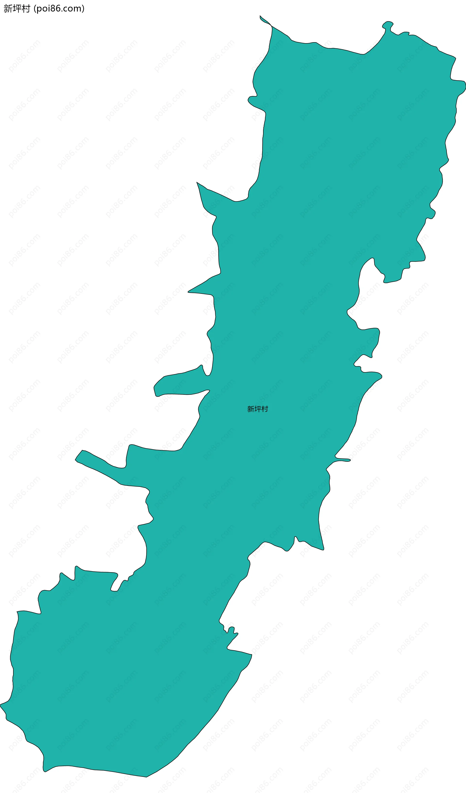 新坪村边界地图