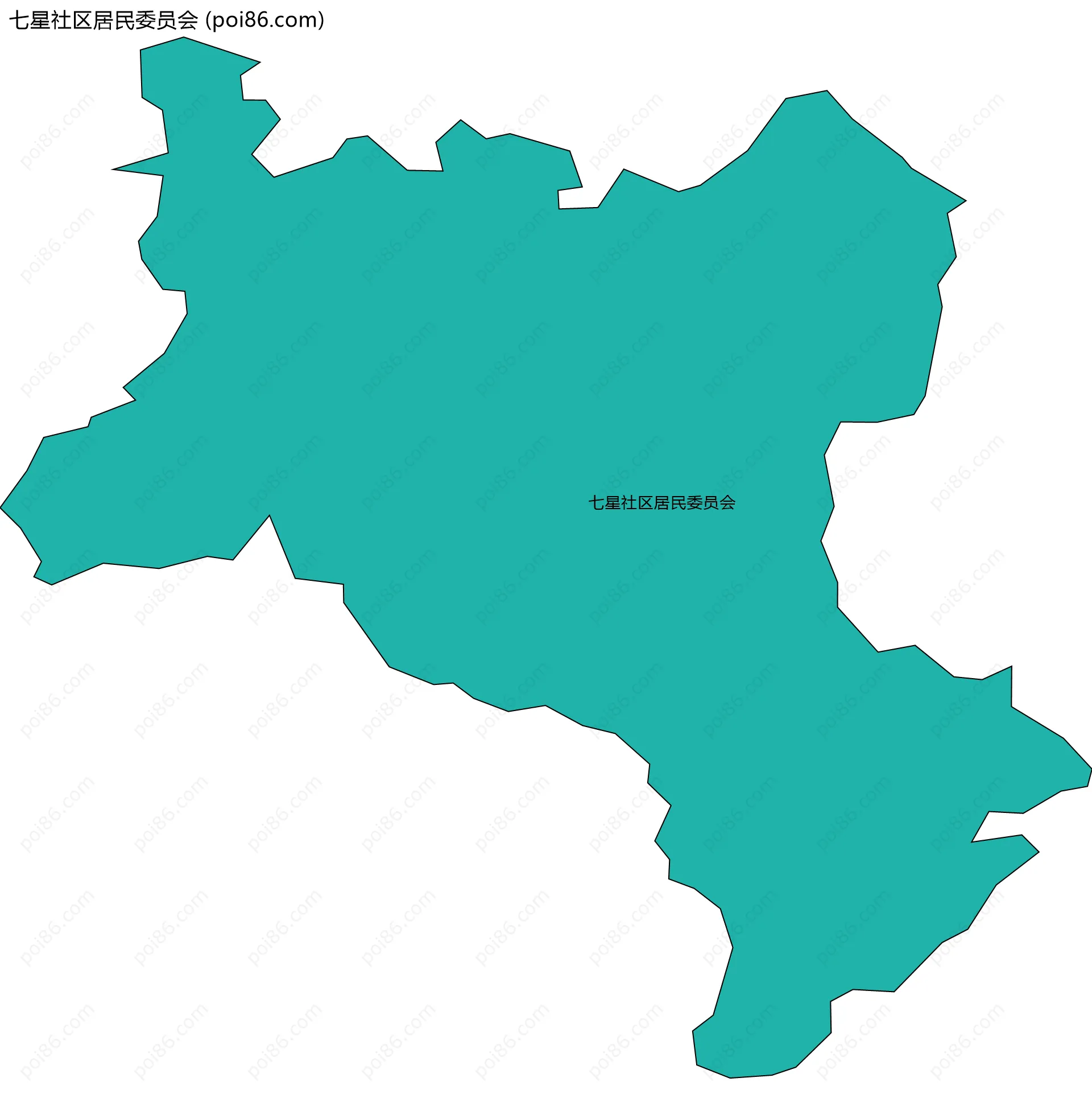 七星社区居民委员会边界地图