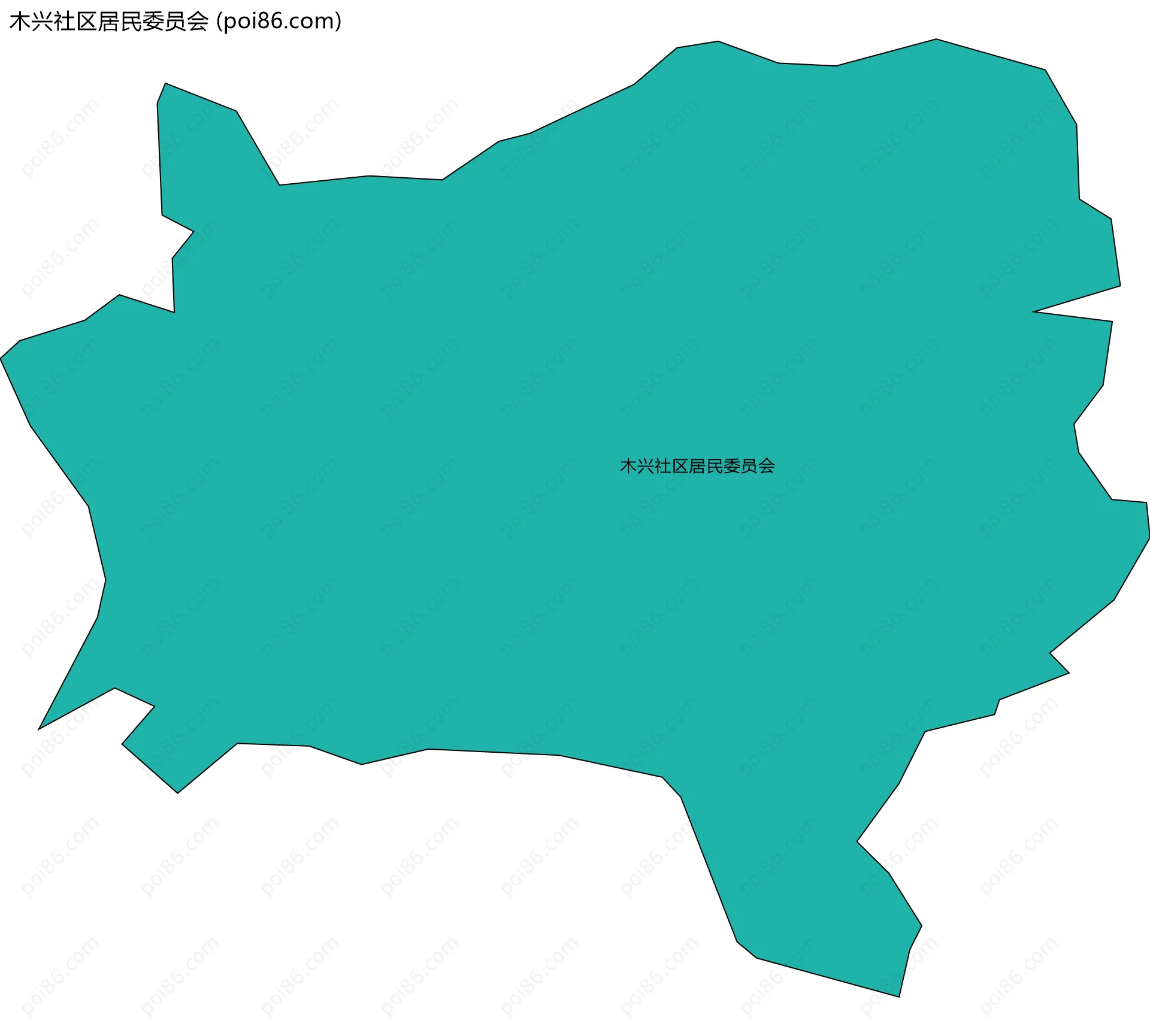 木兴社区居民委员会边界地图