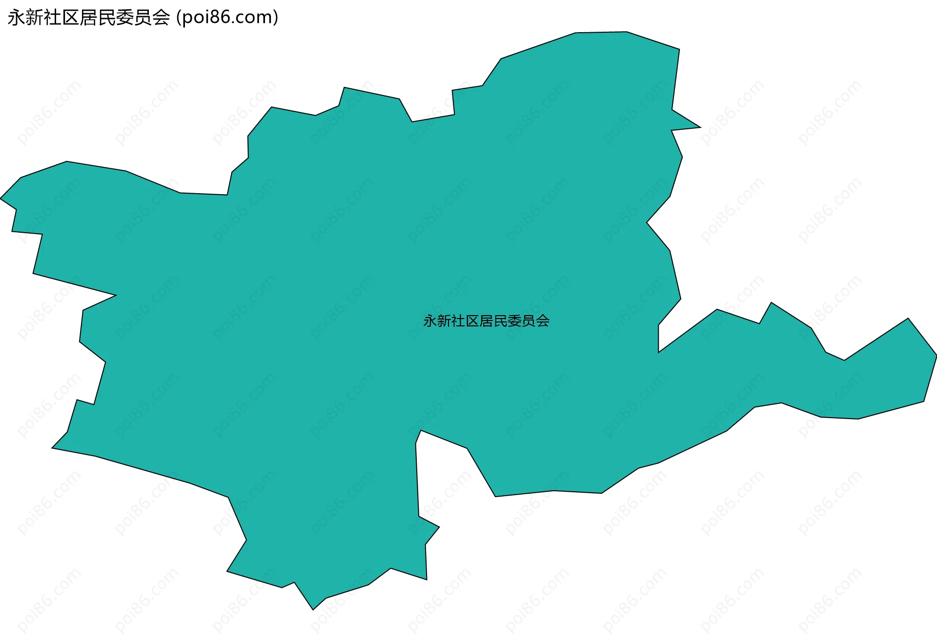 永新社区居民委员会边界地图