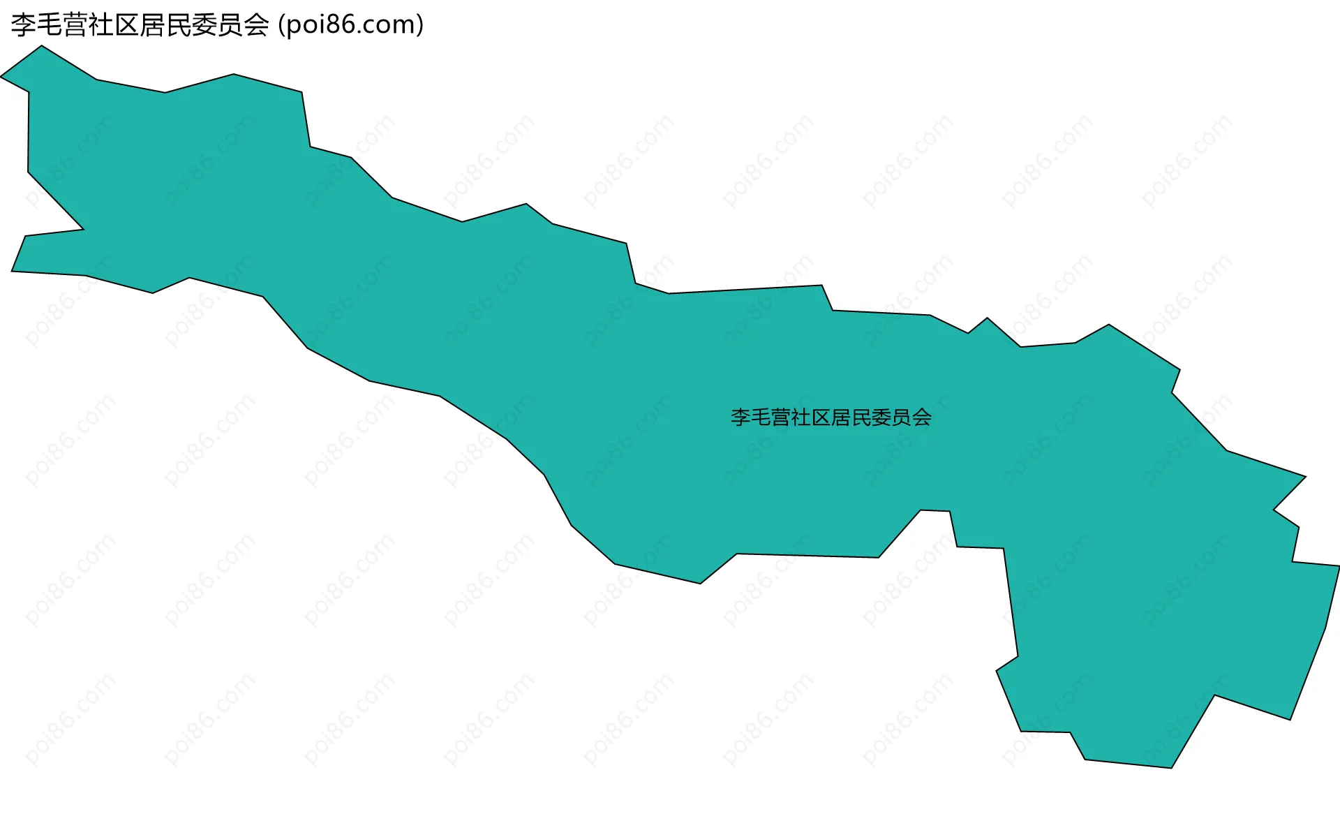 李毛营社区居民委员会边界地图