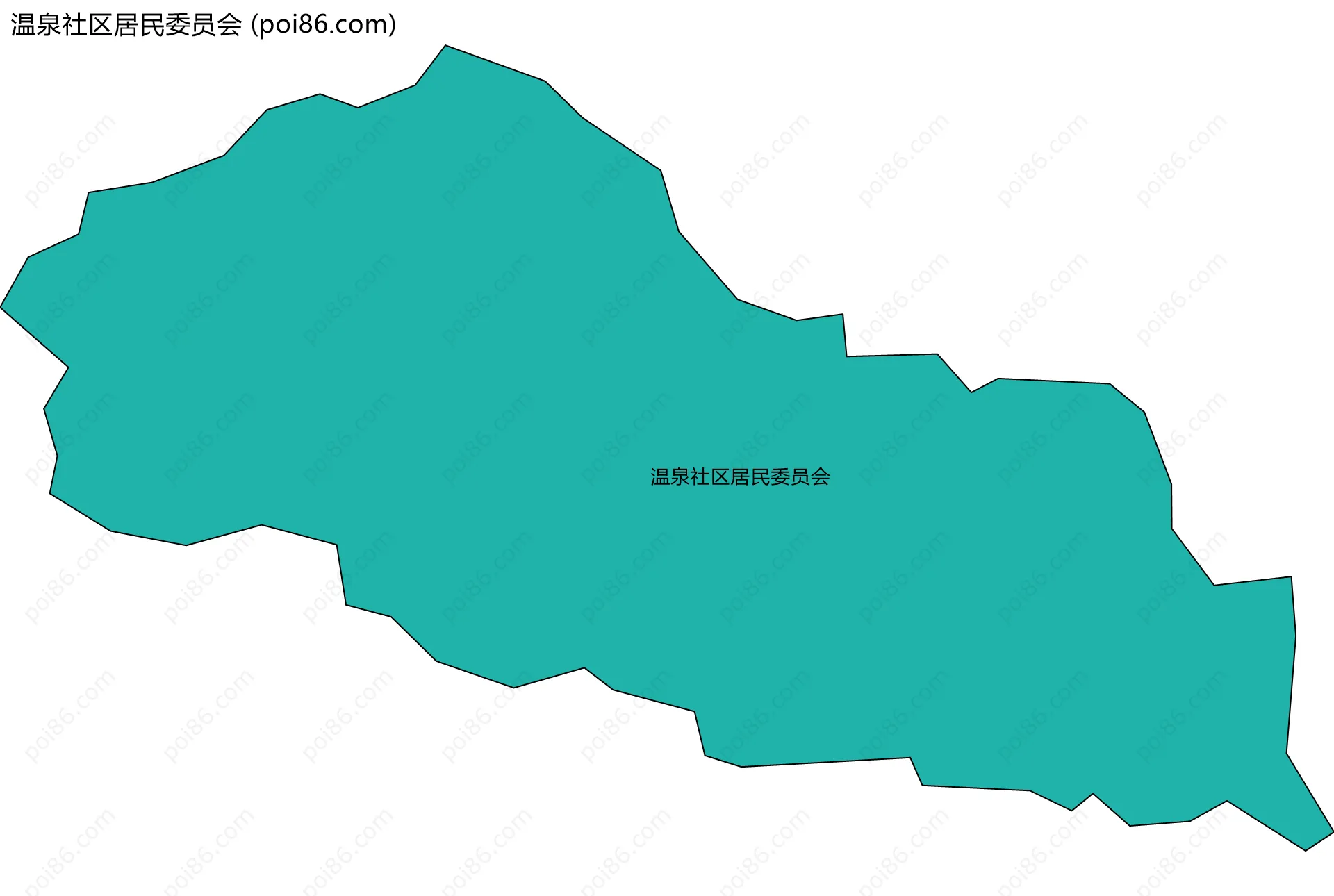 温泉社区居民委员会边界地图