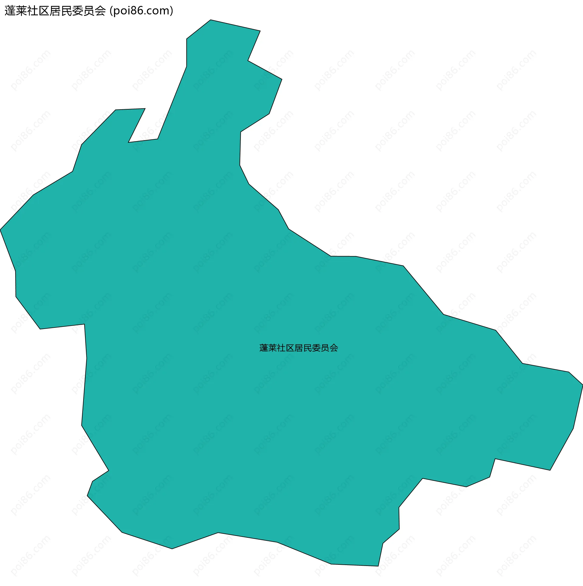 蓬莱社区居民委员会边界地图