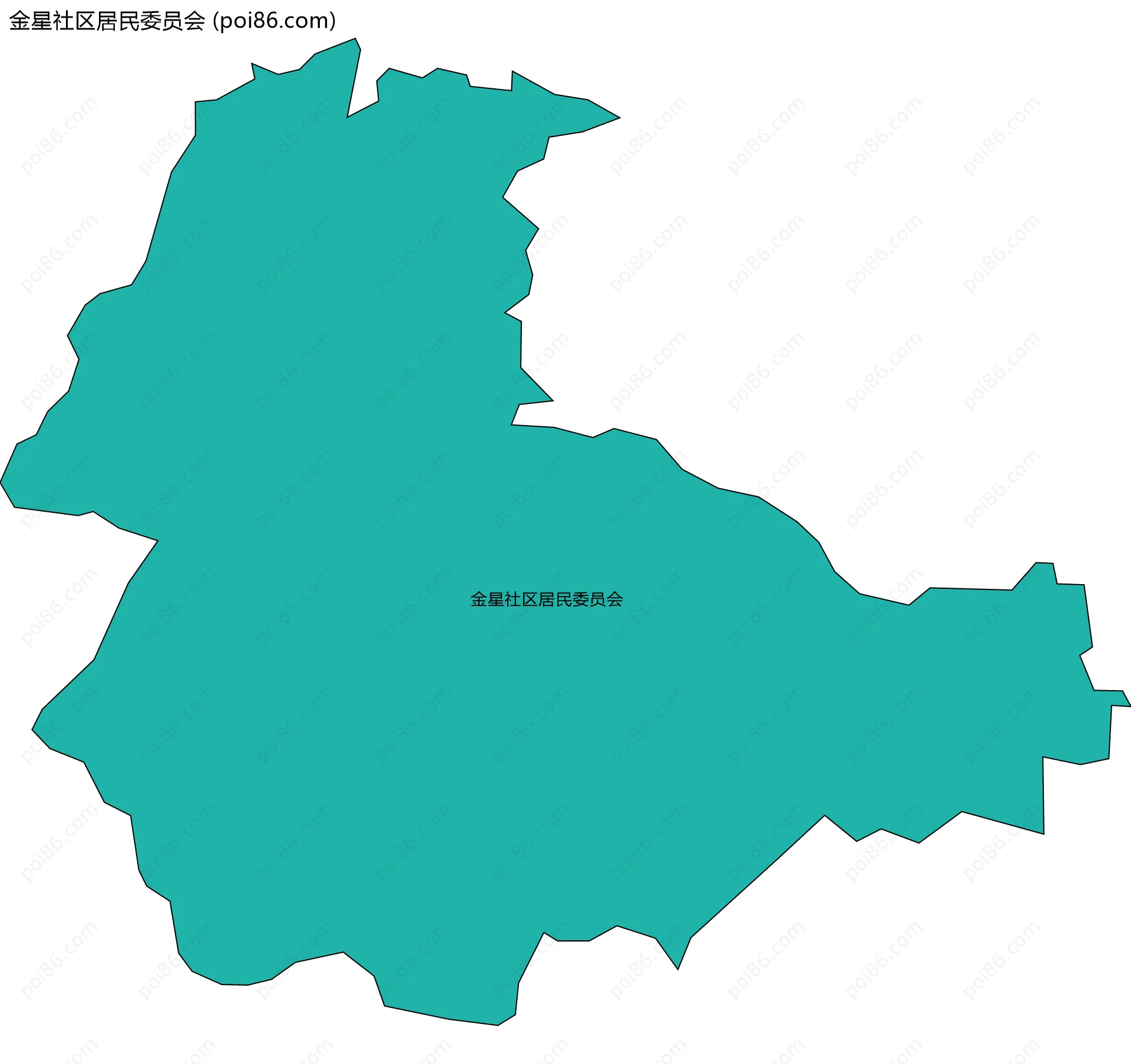 金星社区居民委员会边界地图