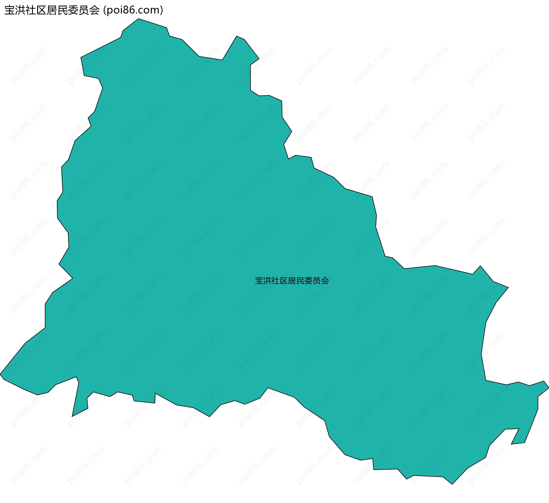 宝洪社区居民委员会边界地图