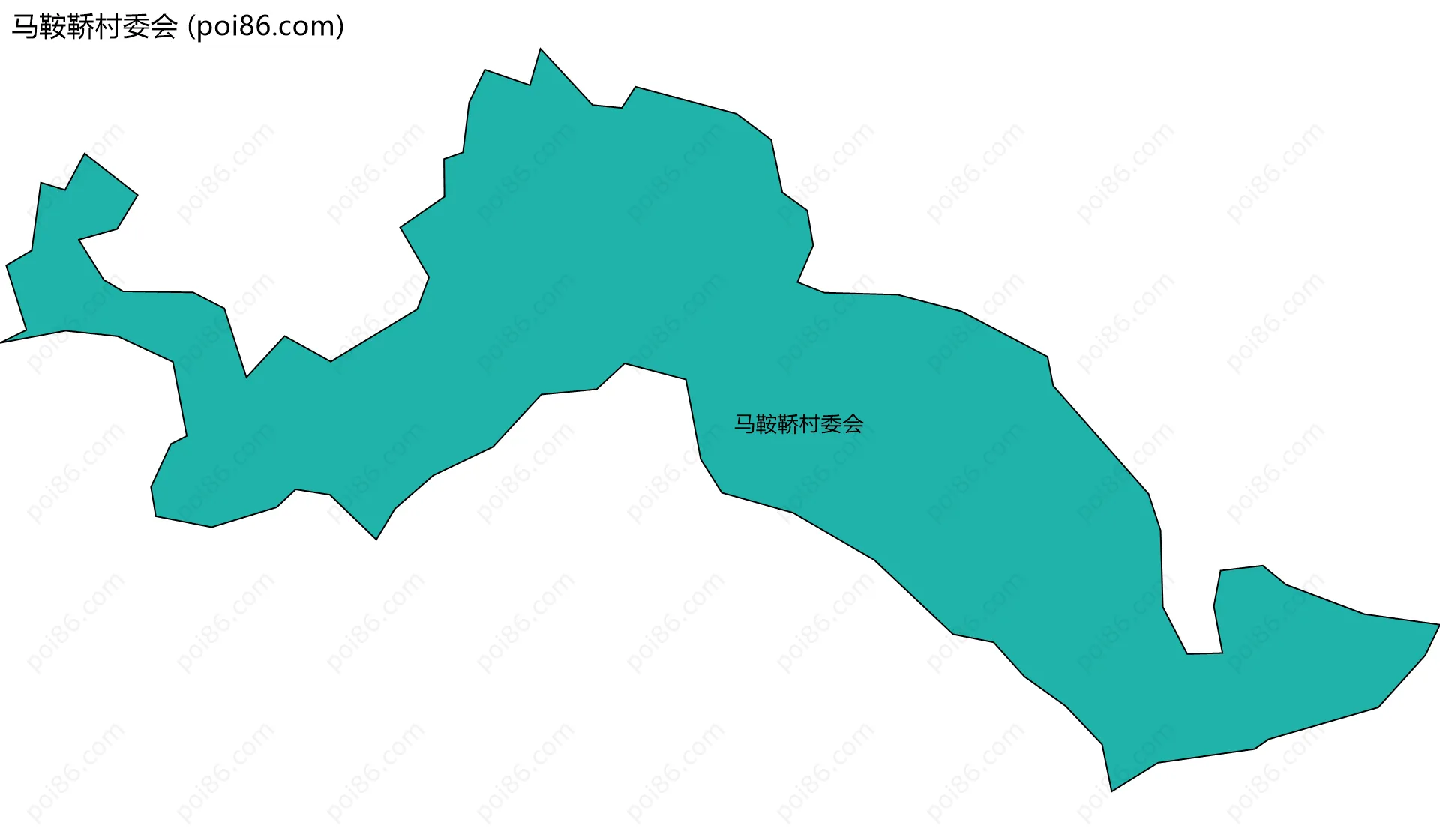 马鞍鞒村委会边界地图