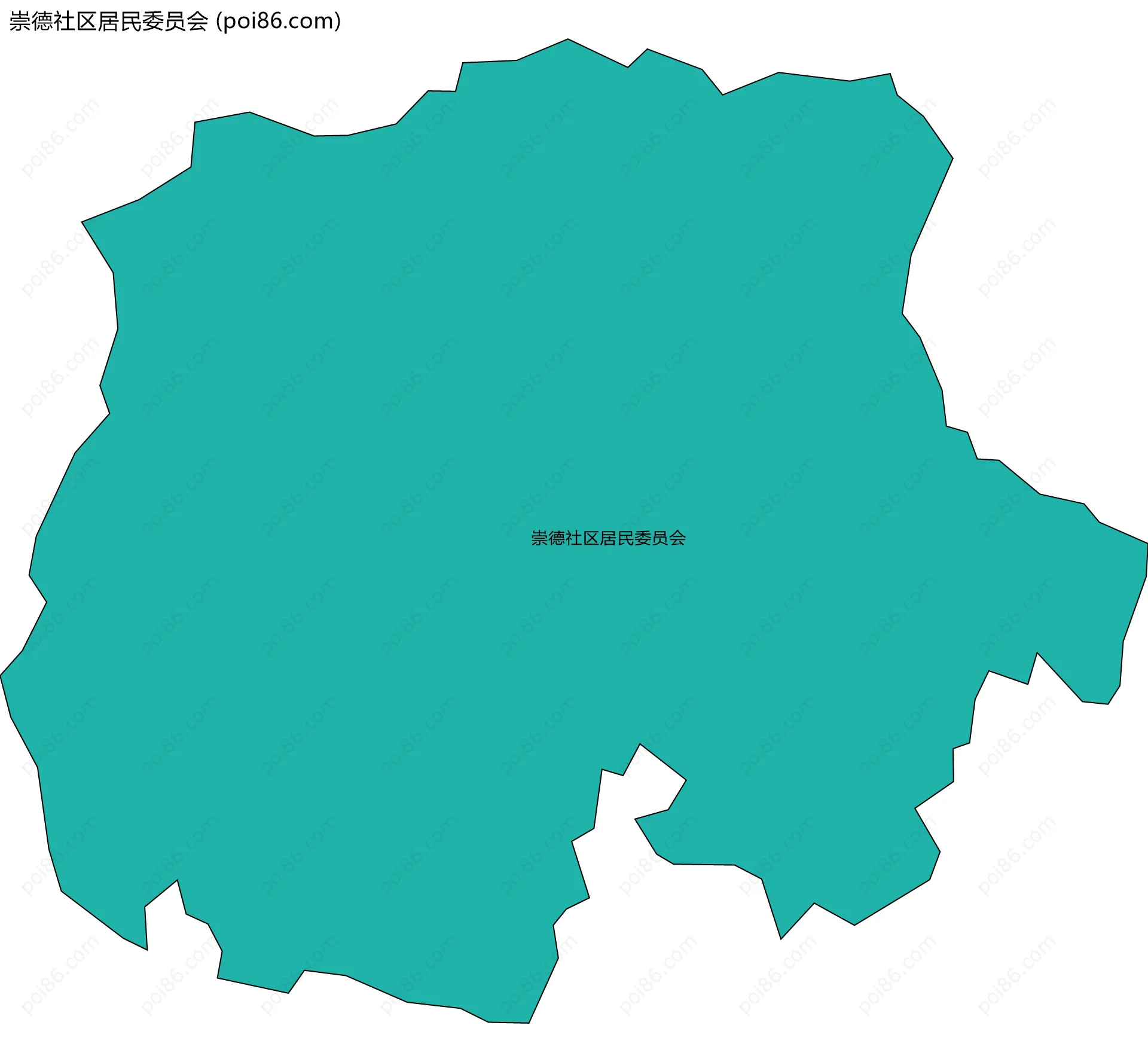 崇德社区居民委员会边界地图