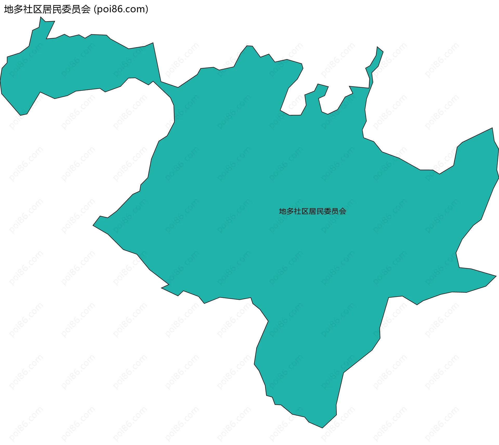 地多社区居民委员会边界地图