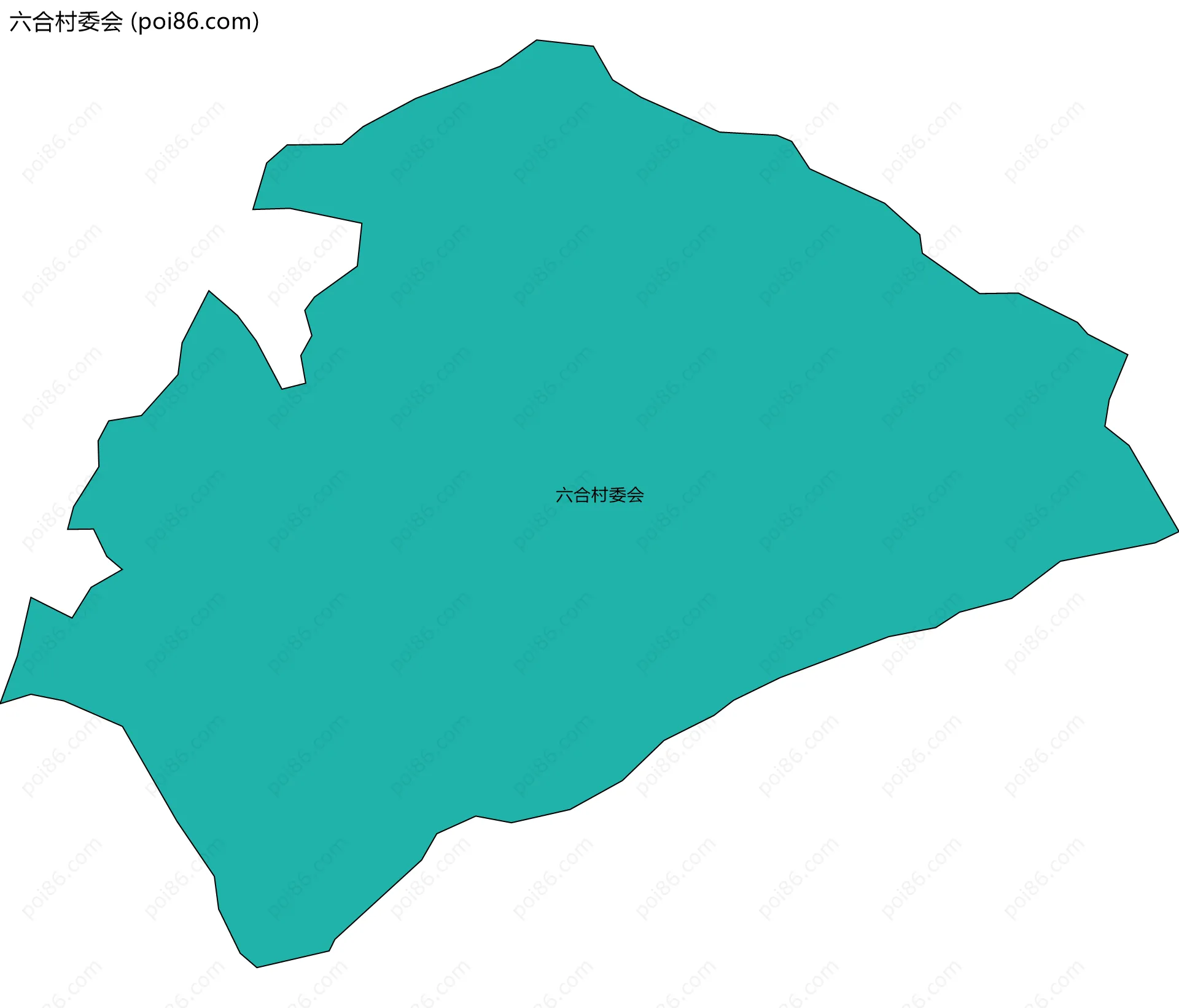 六合村委会边界地图