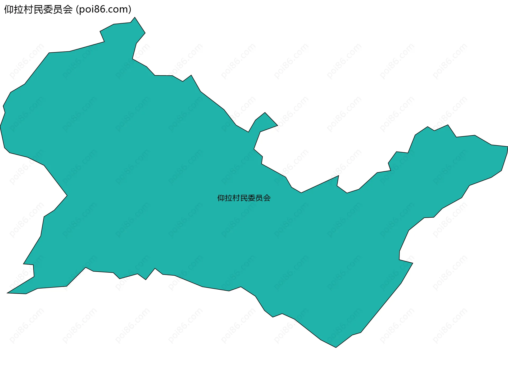 仰拉村民委员会边界地图