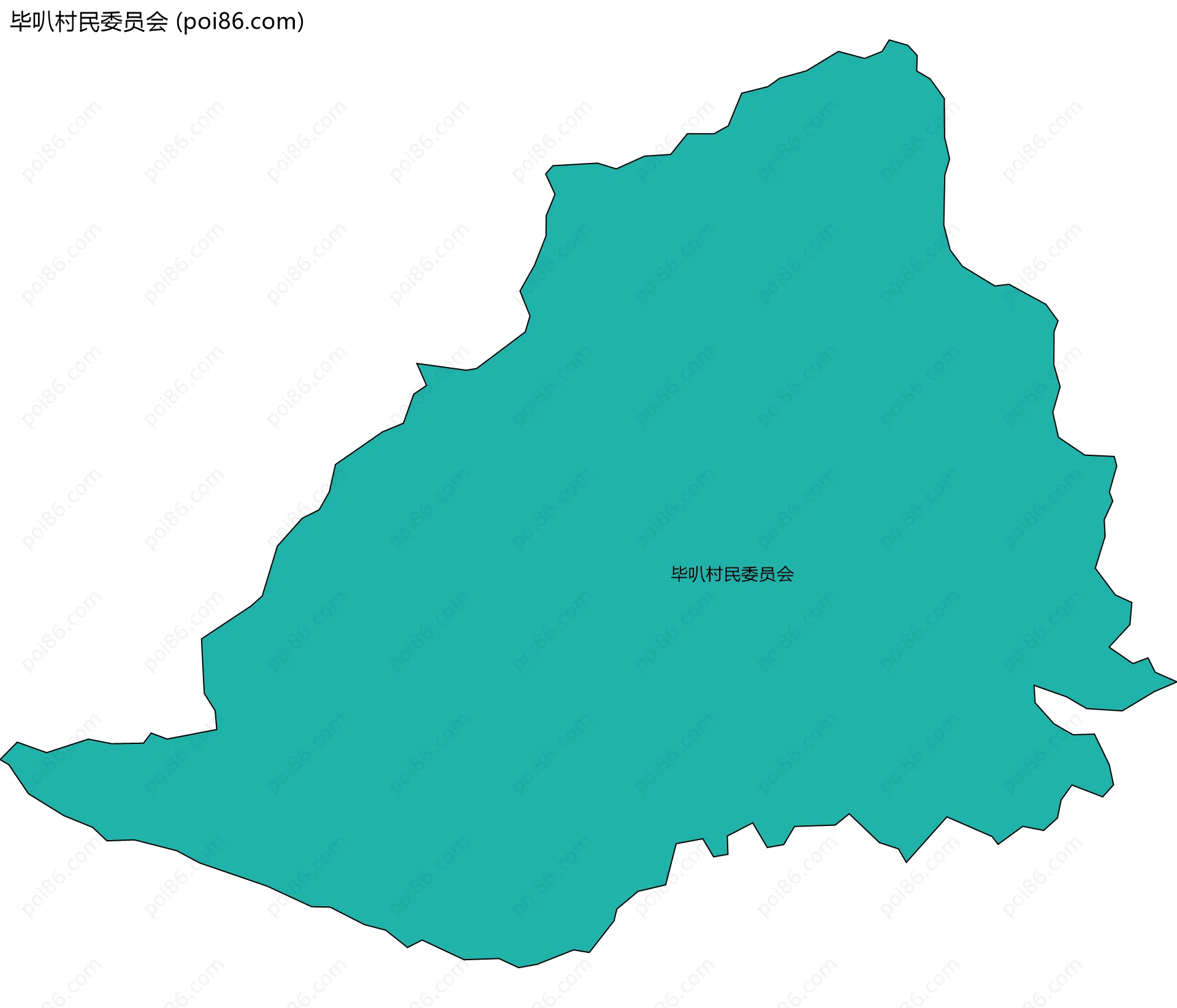 毕叭村民委员会边界地图