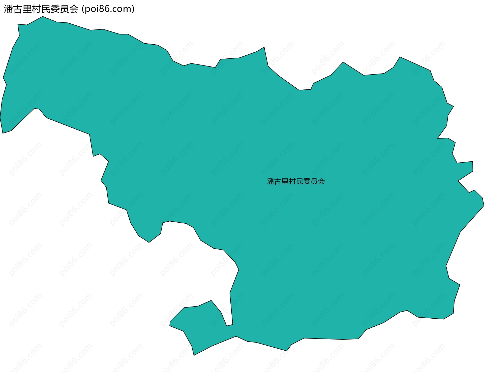 潘古里村民委员会边界地图