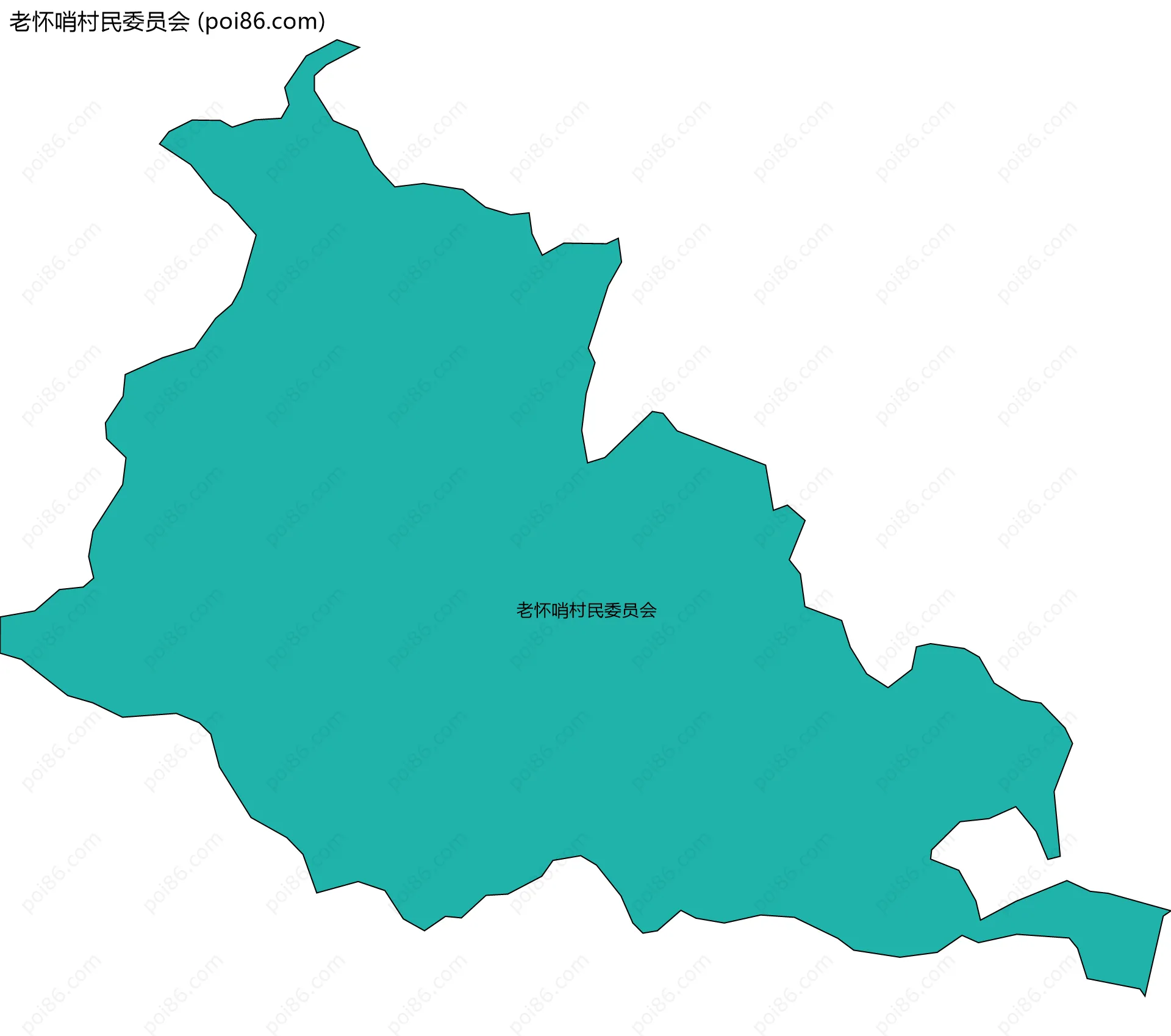 老怀哨村民委员会边界地图