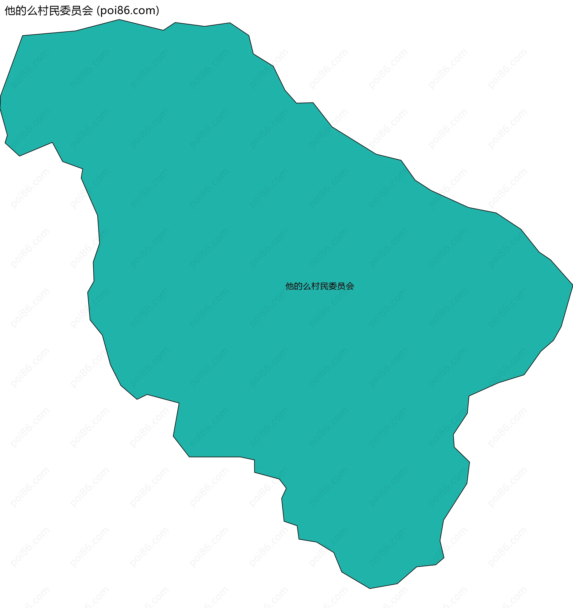 他的么村民委员会边界地图