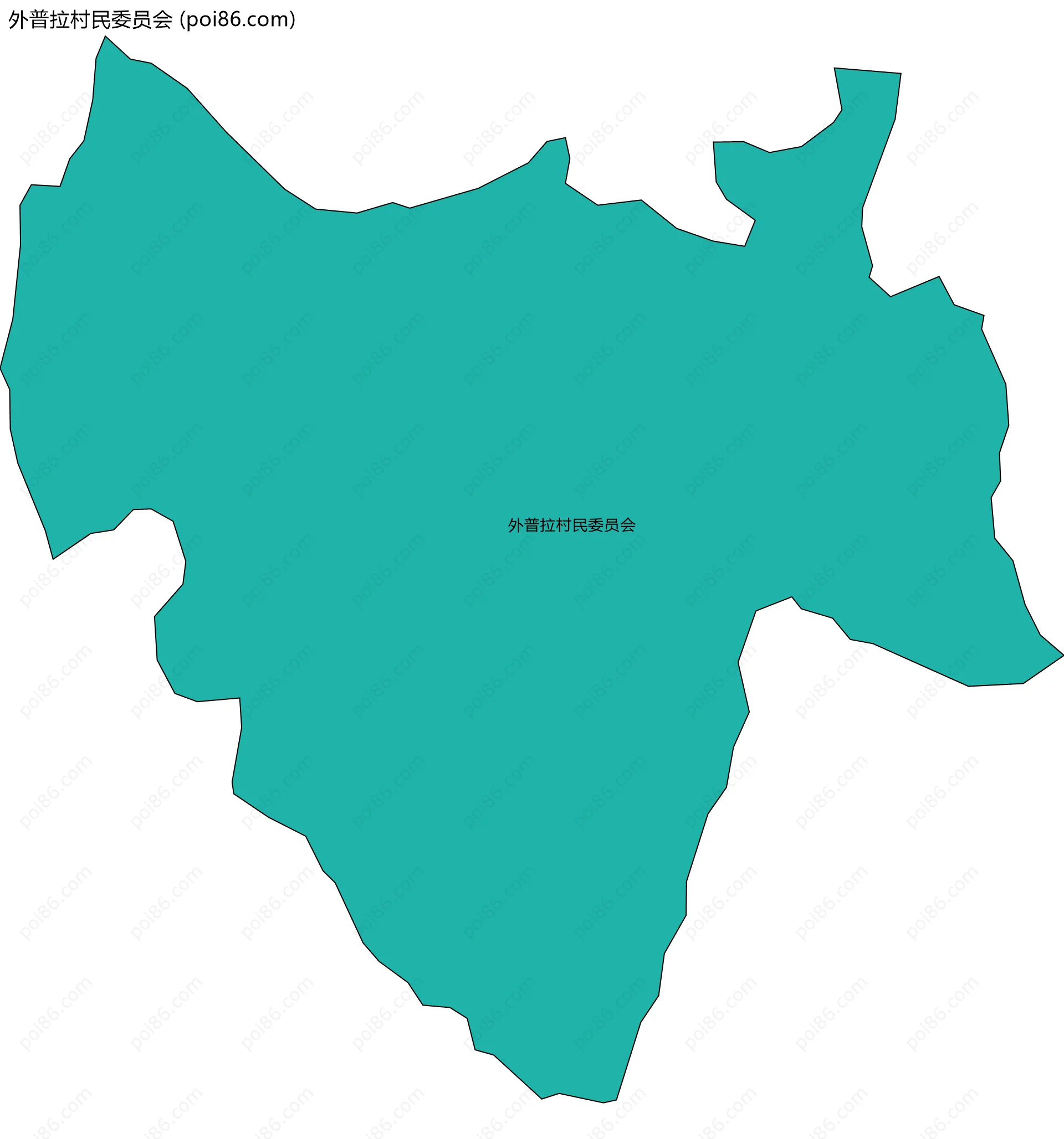 外普拉村民委员会边界地图
