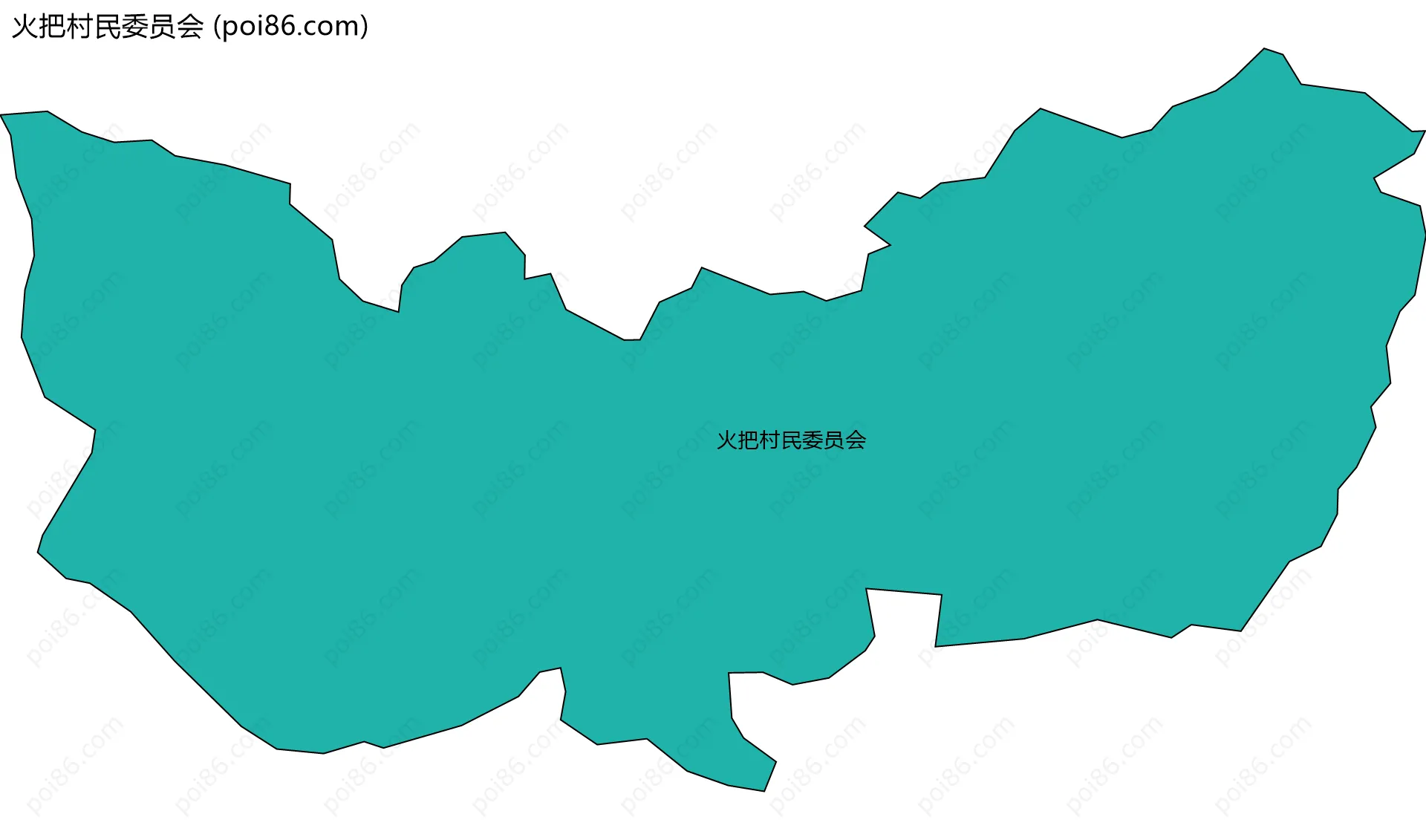 火把村民委员会边界地图