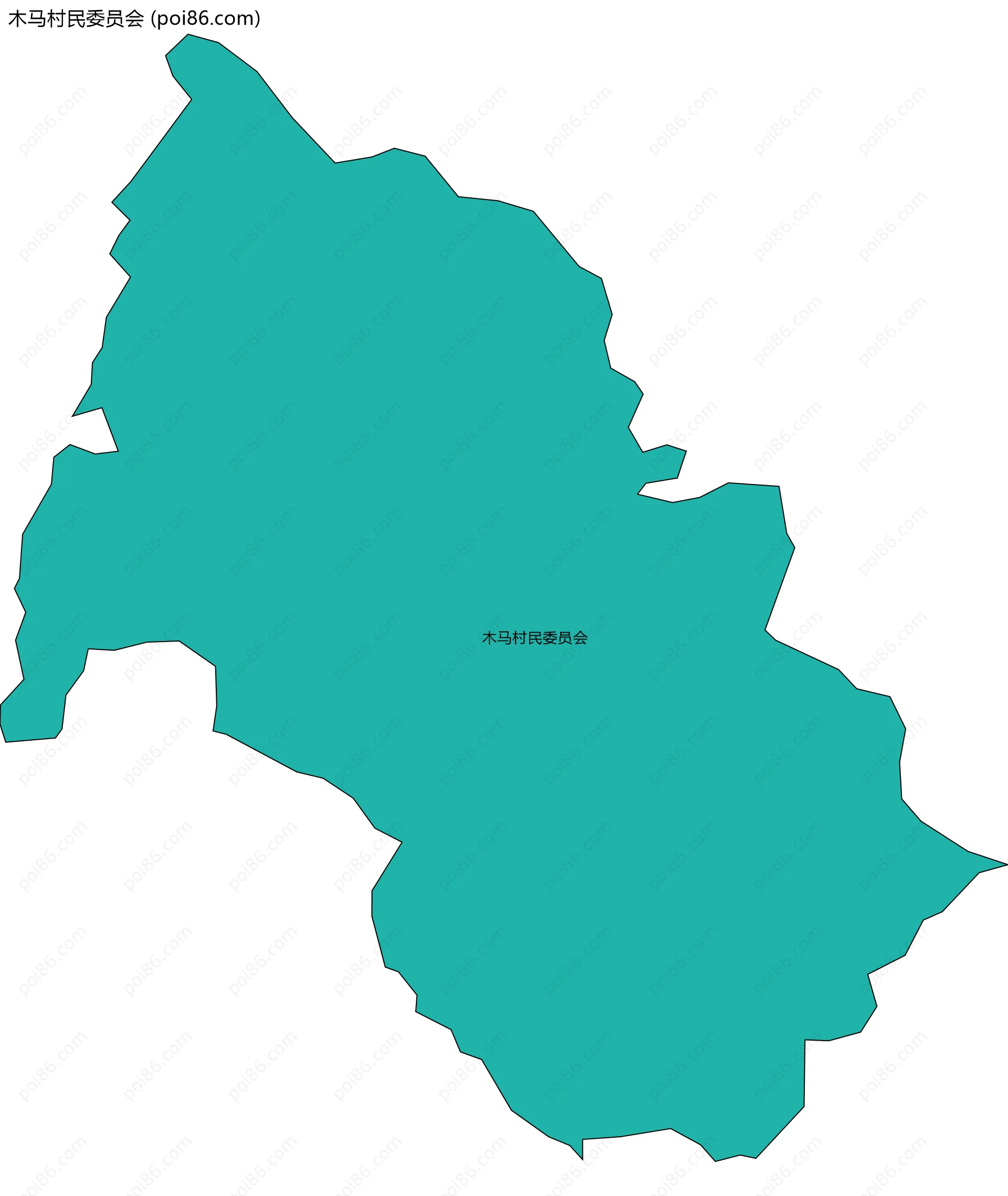 木马村民委员会边界地图