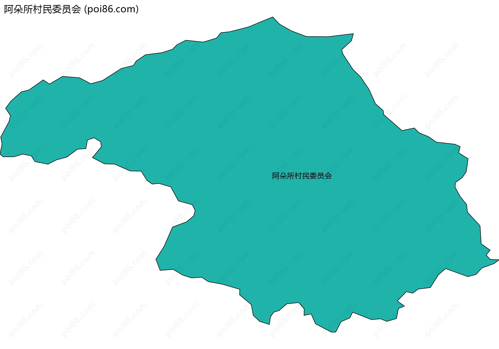 阿朵所村民委员会边界地图