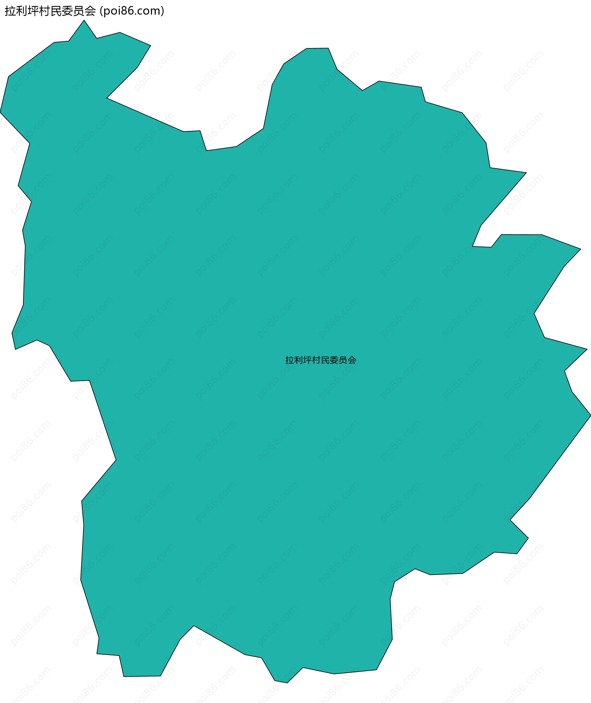 拉利坪村民委员会边界地图