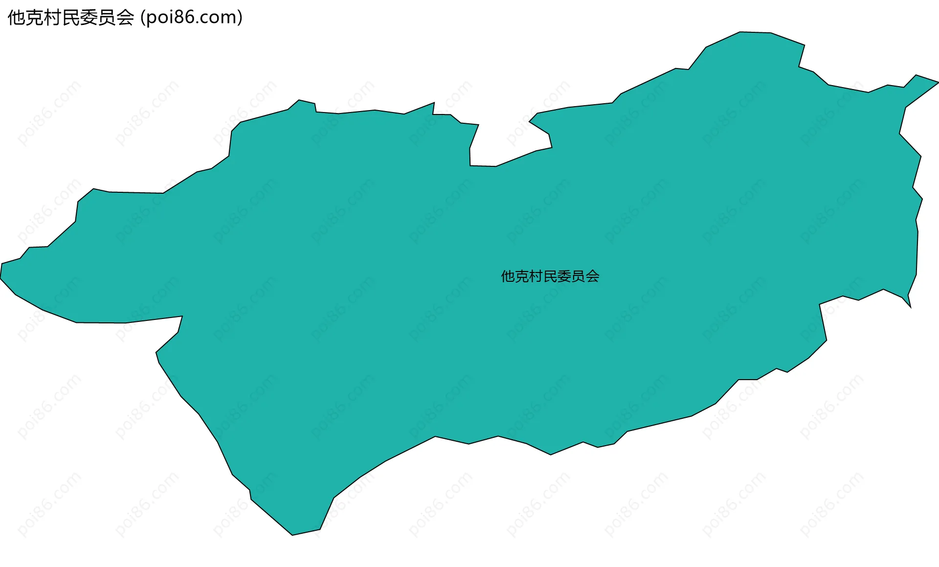 他克村民委员会边界地图