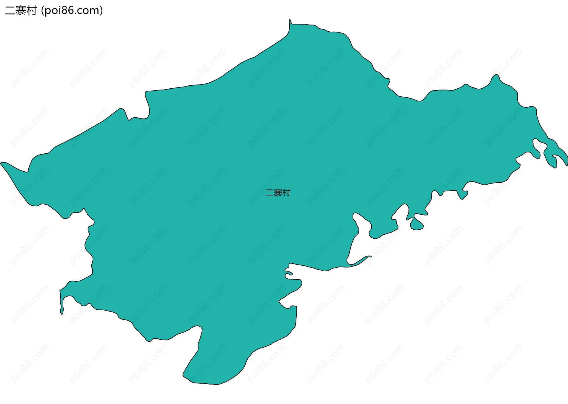 二寨村边界地图