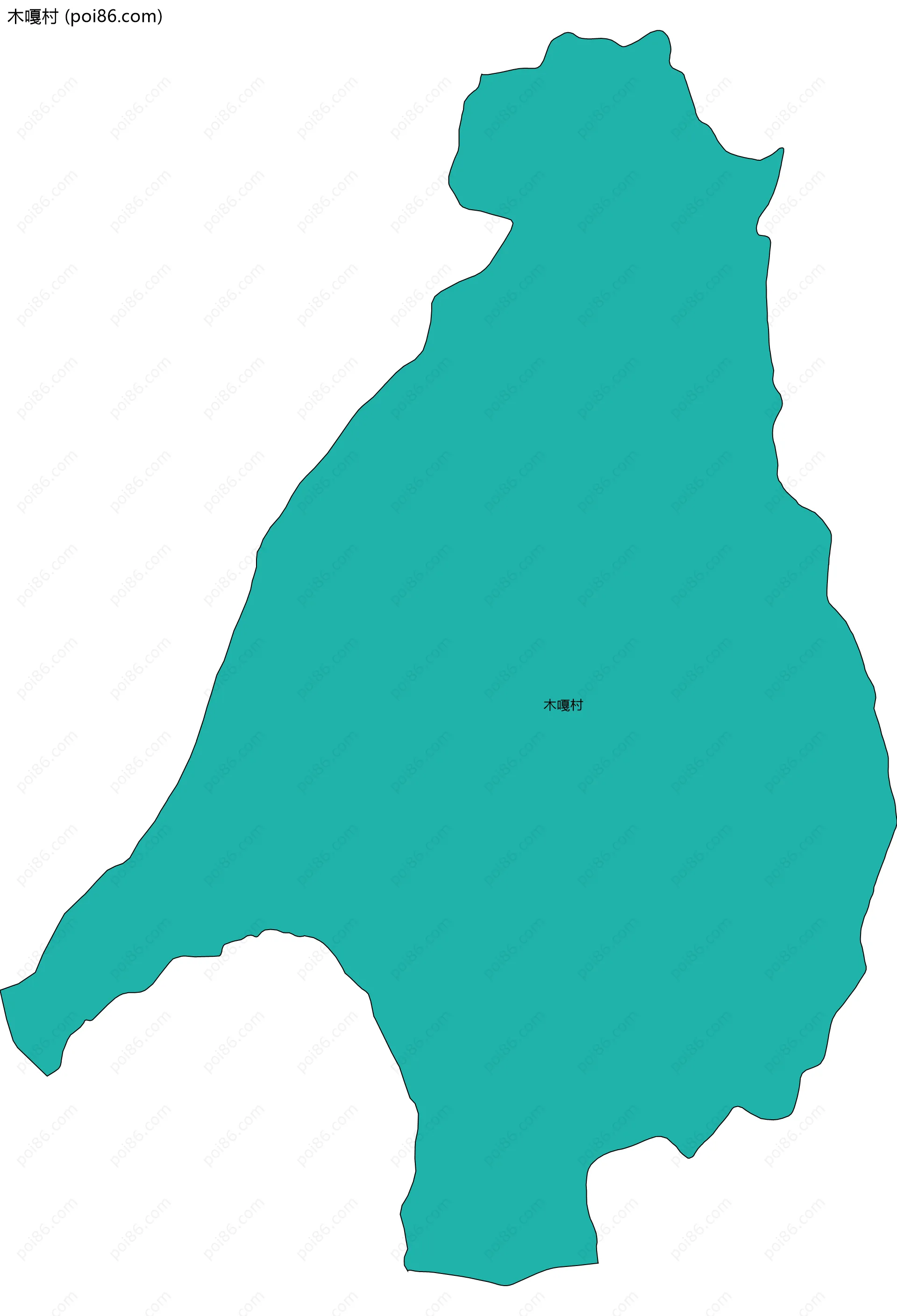 木嘎村边界地图