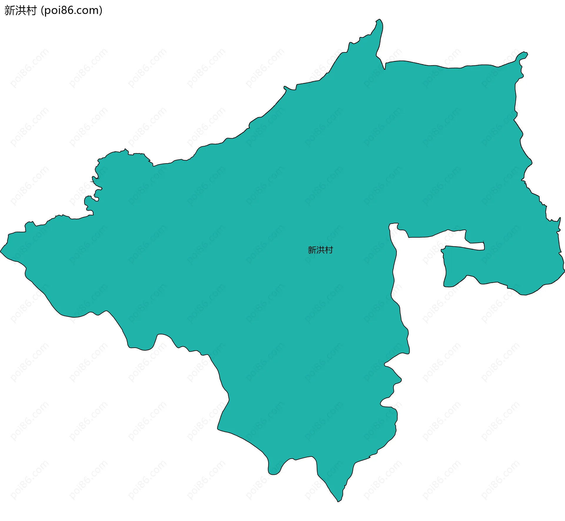 新洪村边界地图