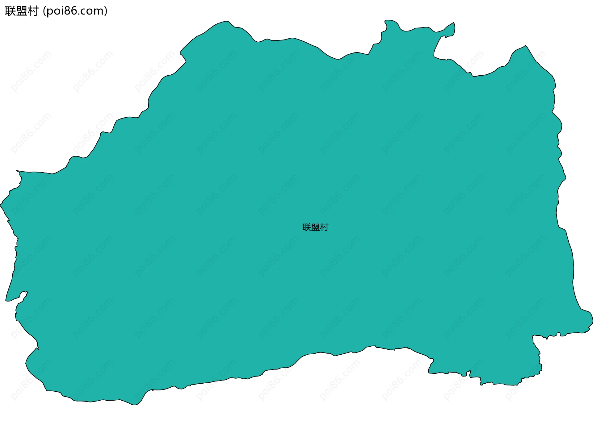 联盟村边界地图