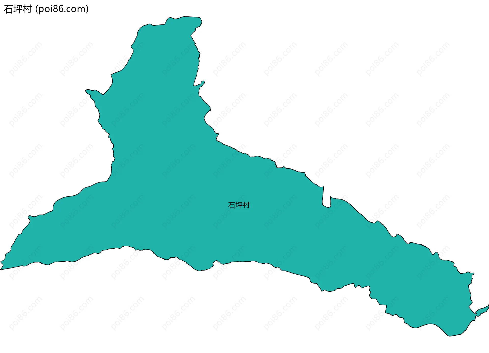 石坪村边界地图