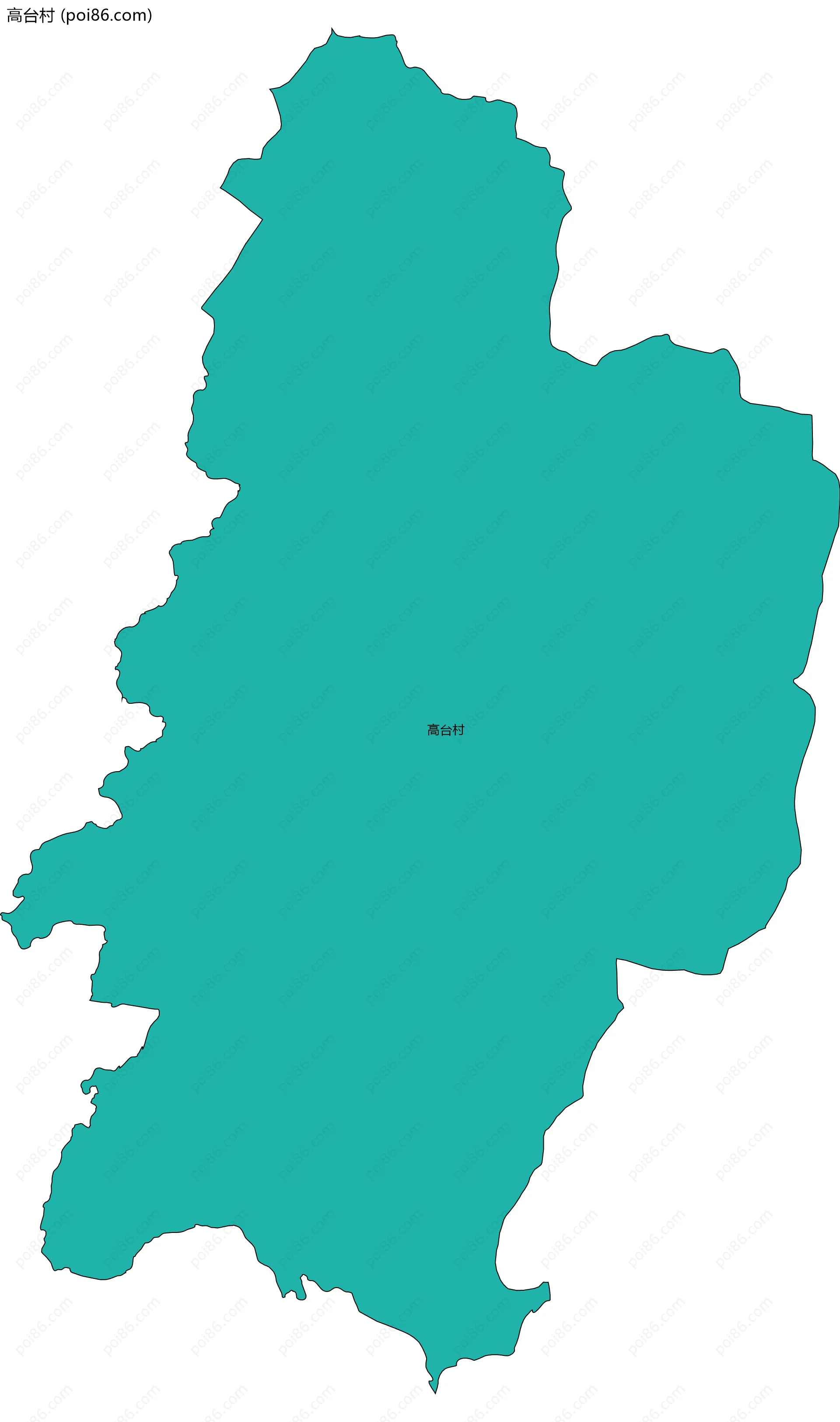 高台村边界地图