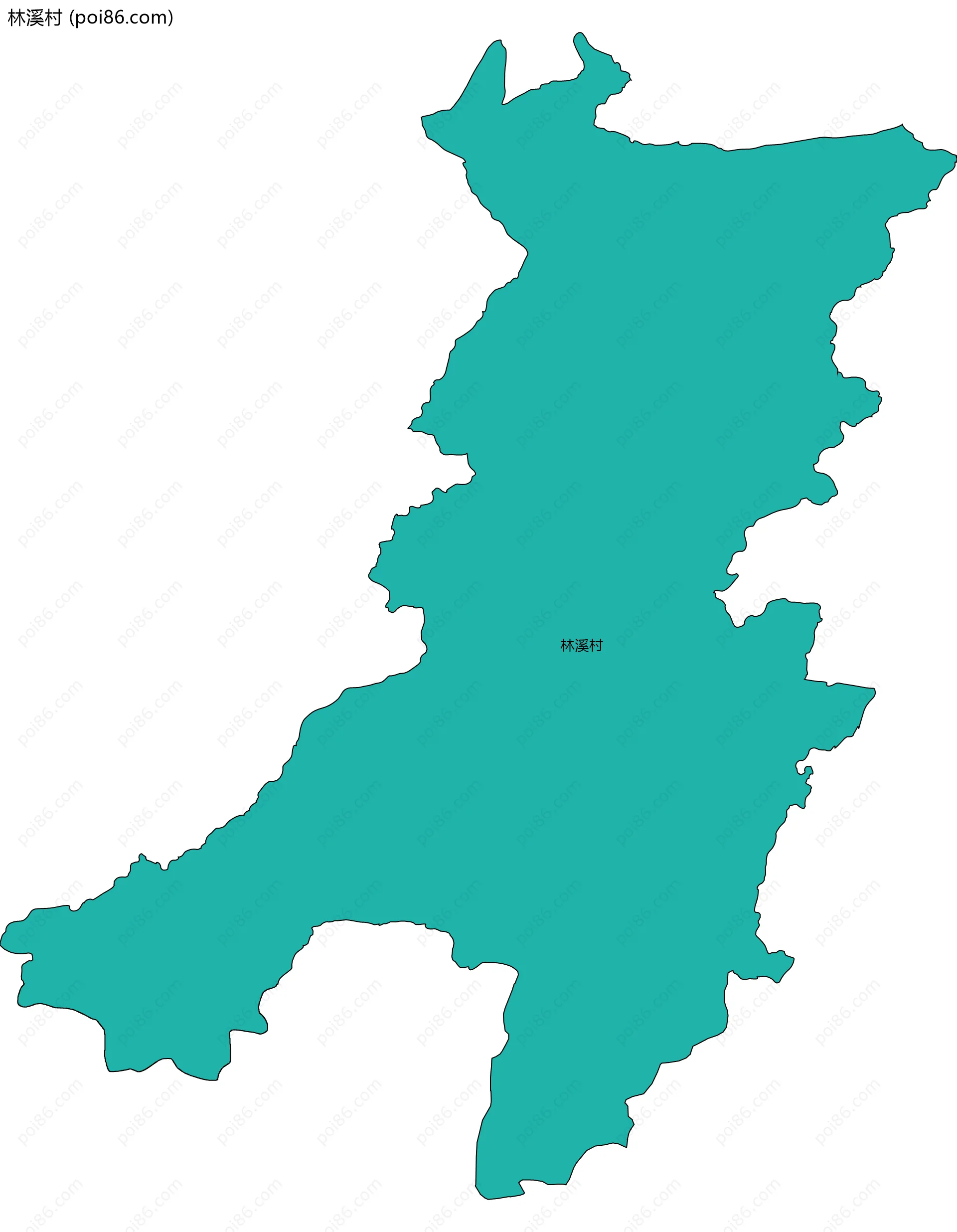 林溪村边界地图
