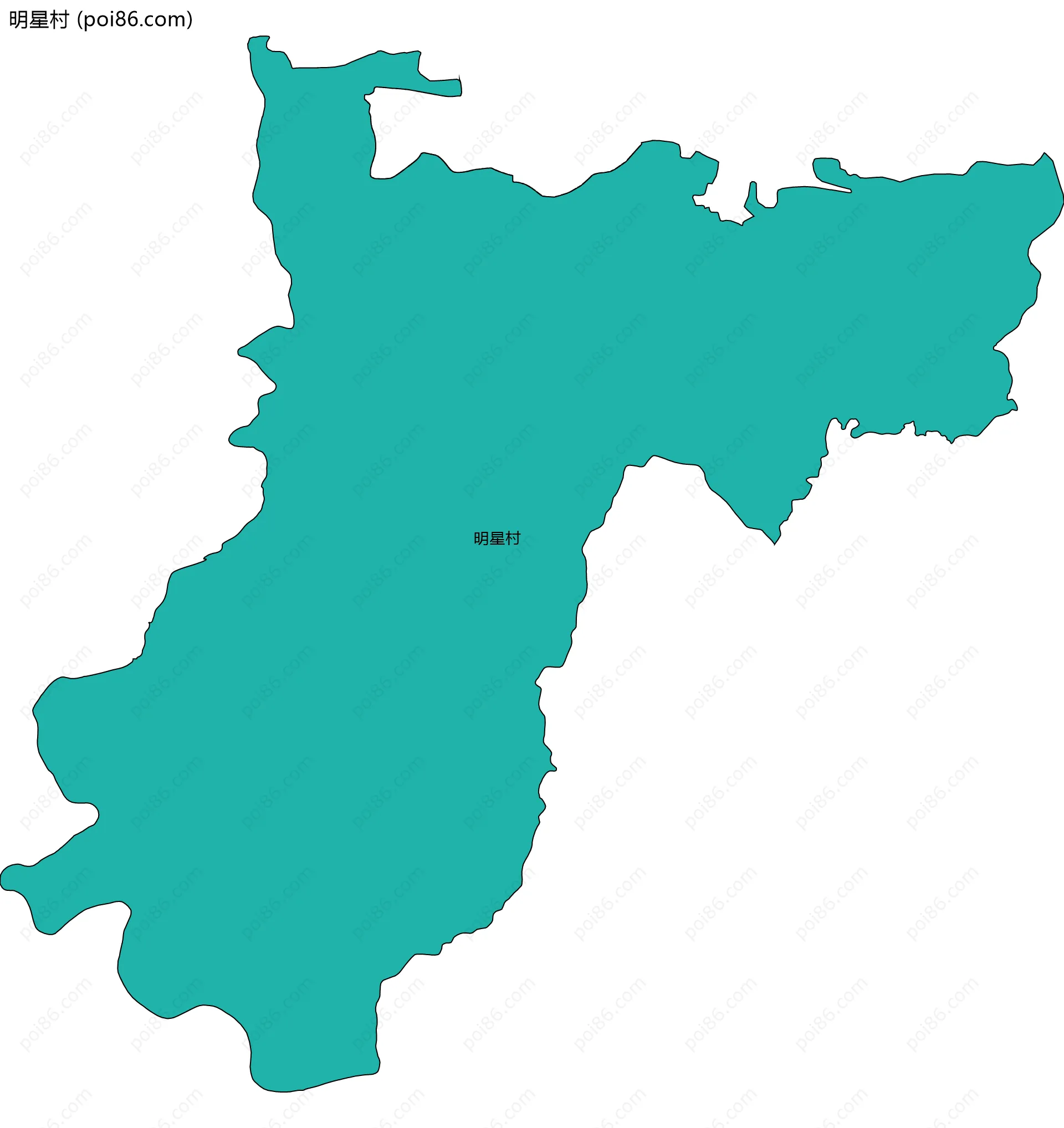 明星村边界地图