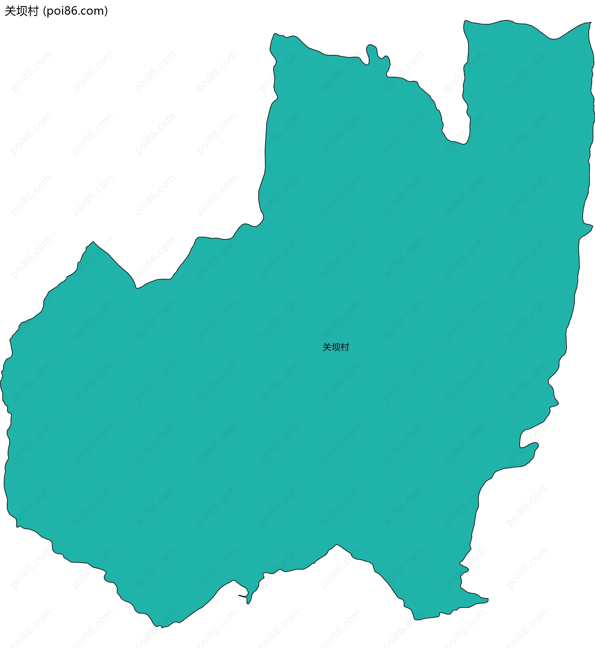 关坝村边界地图