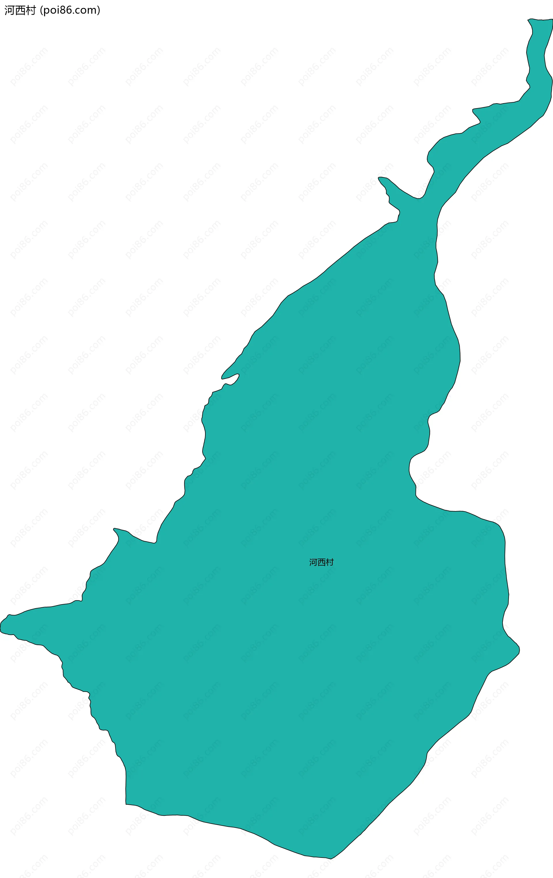 河西村边界地图