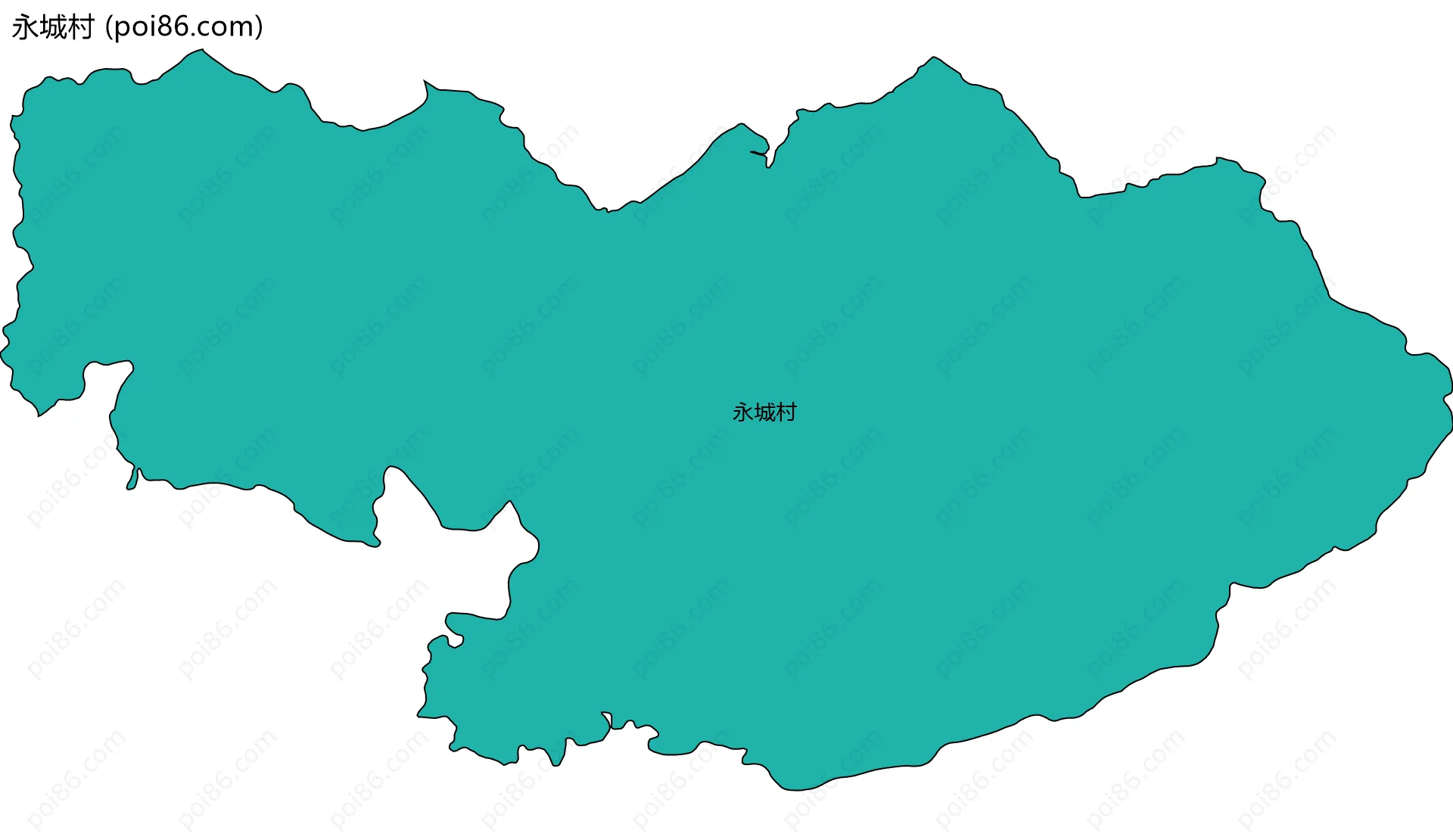 永城村边界地图