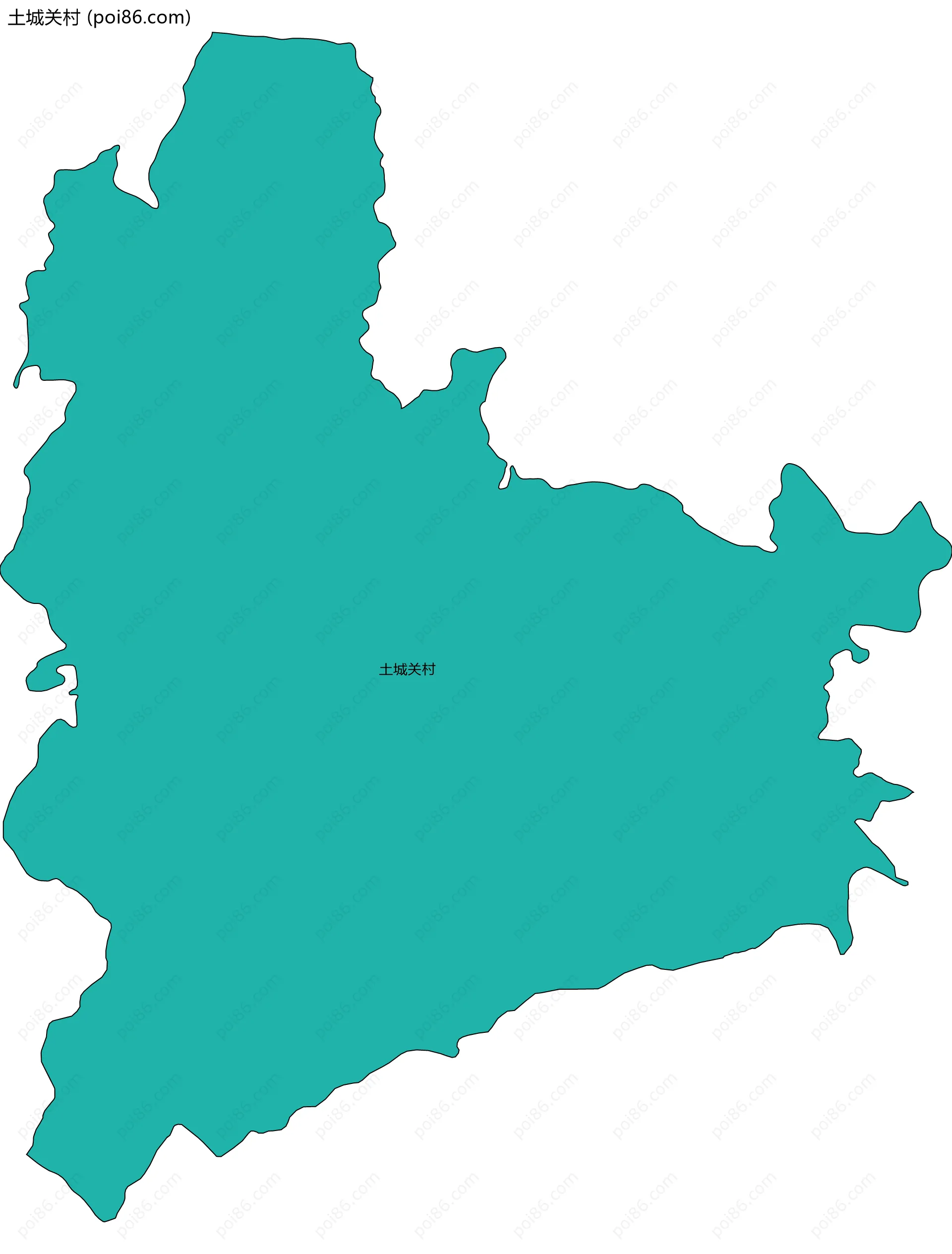 土城关村边界地图