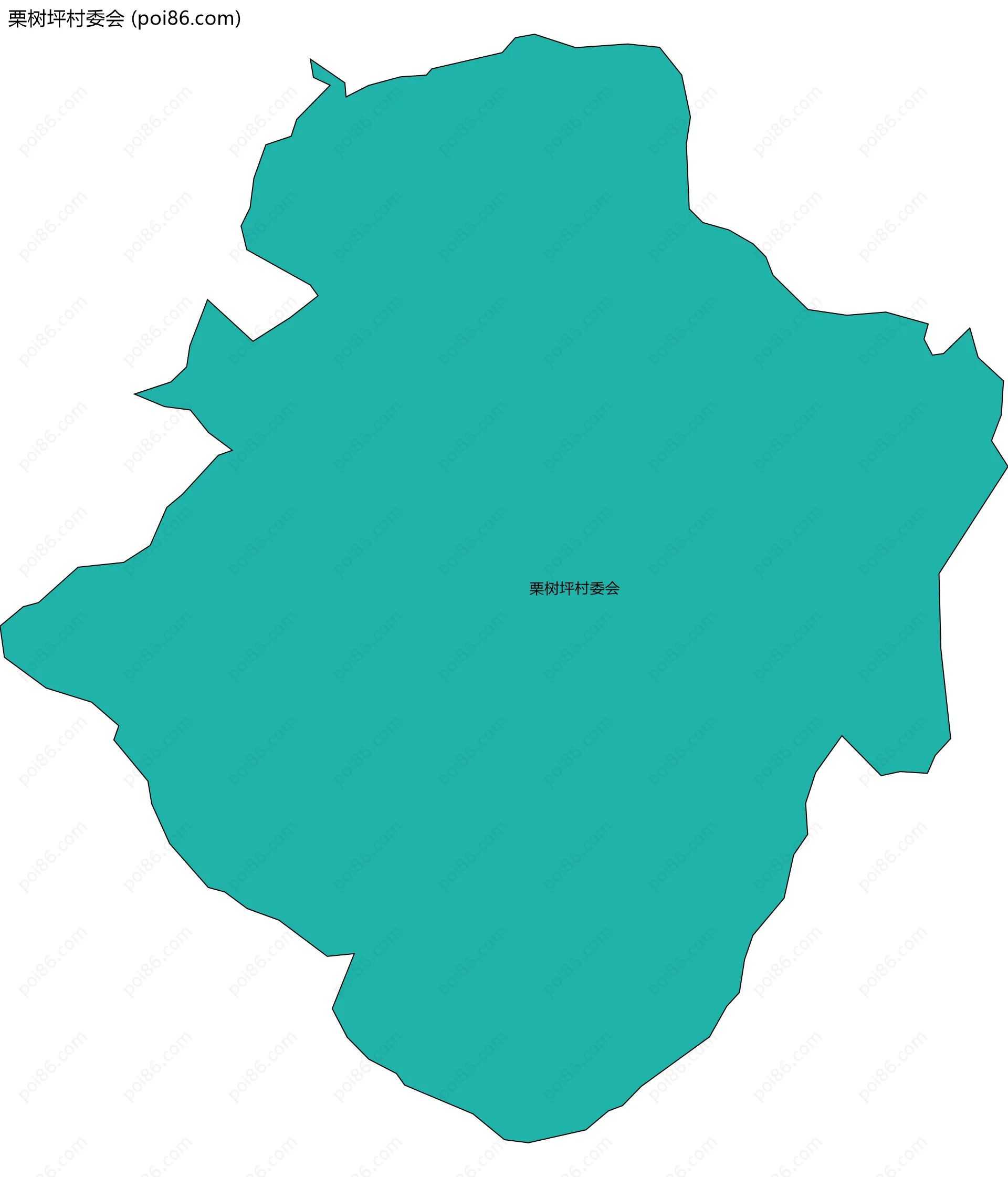 栗树坪村委会边界地图