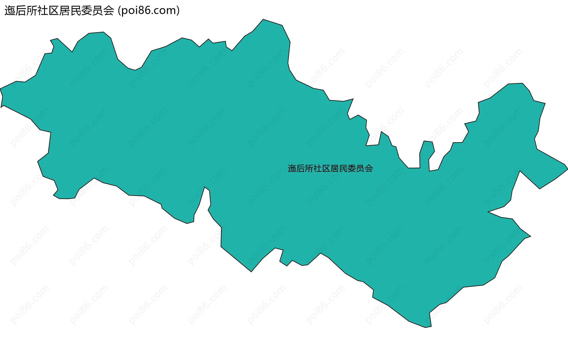 迤后所社区居民委员会边界地图
