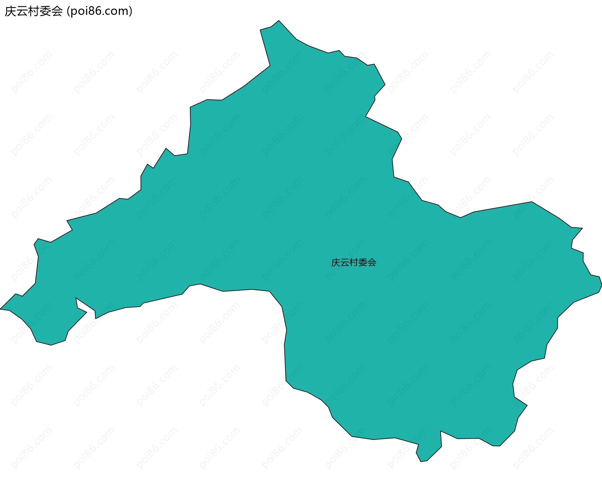 庆云村委会边界地图