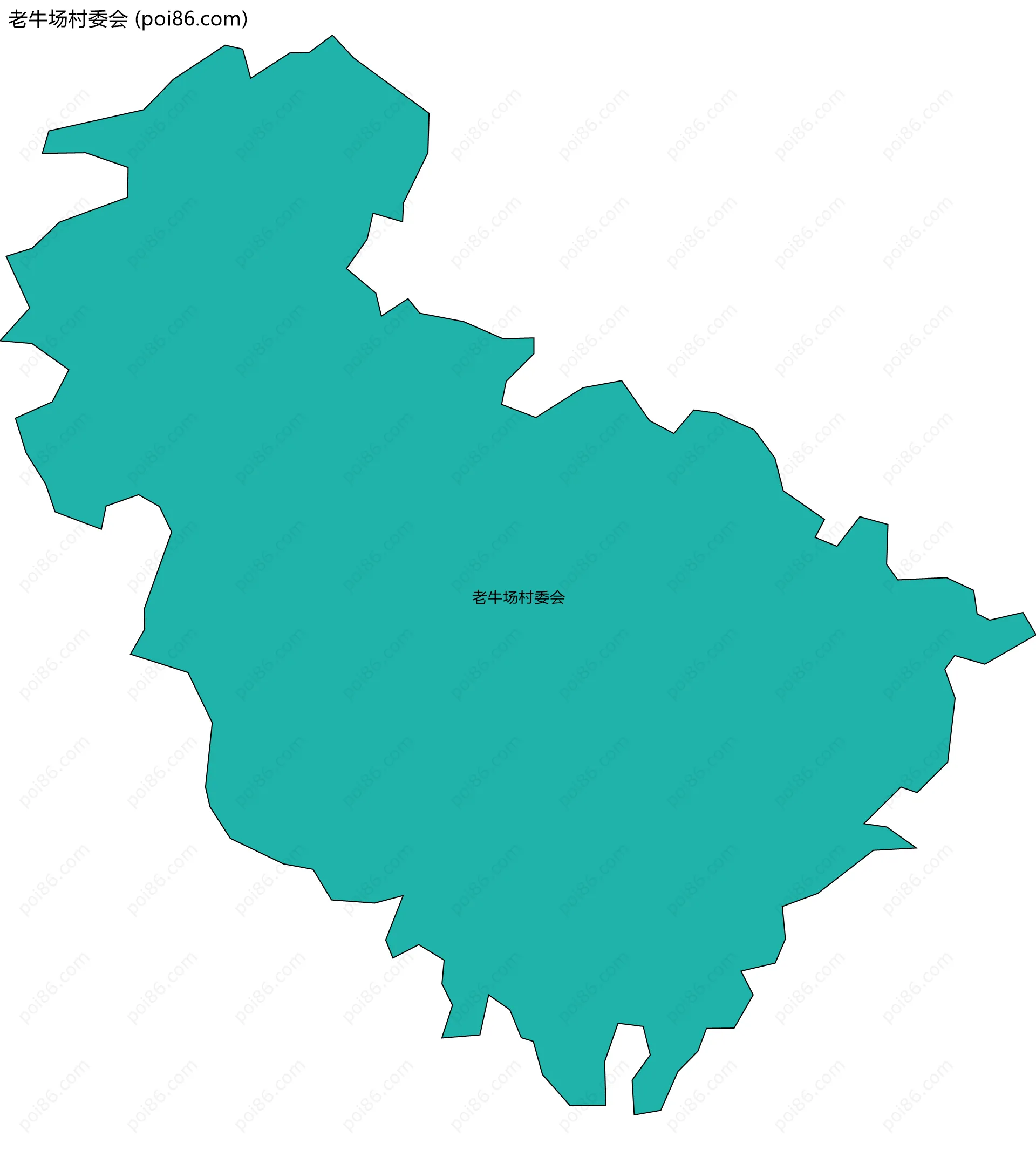 老牛场村委会边界地图