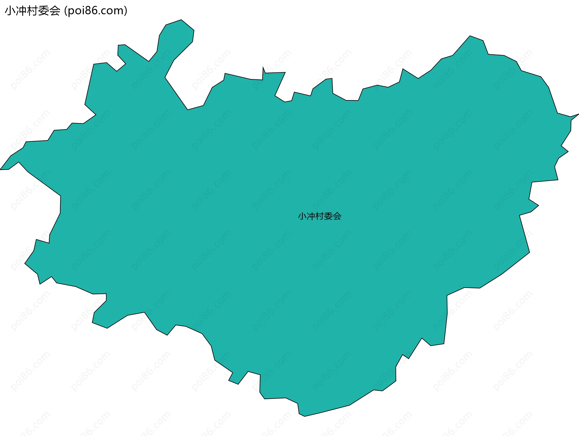 小冲村委会边界地图