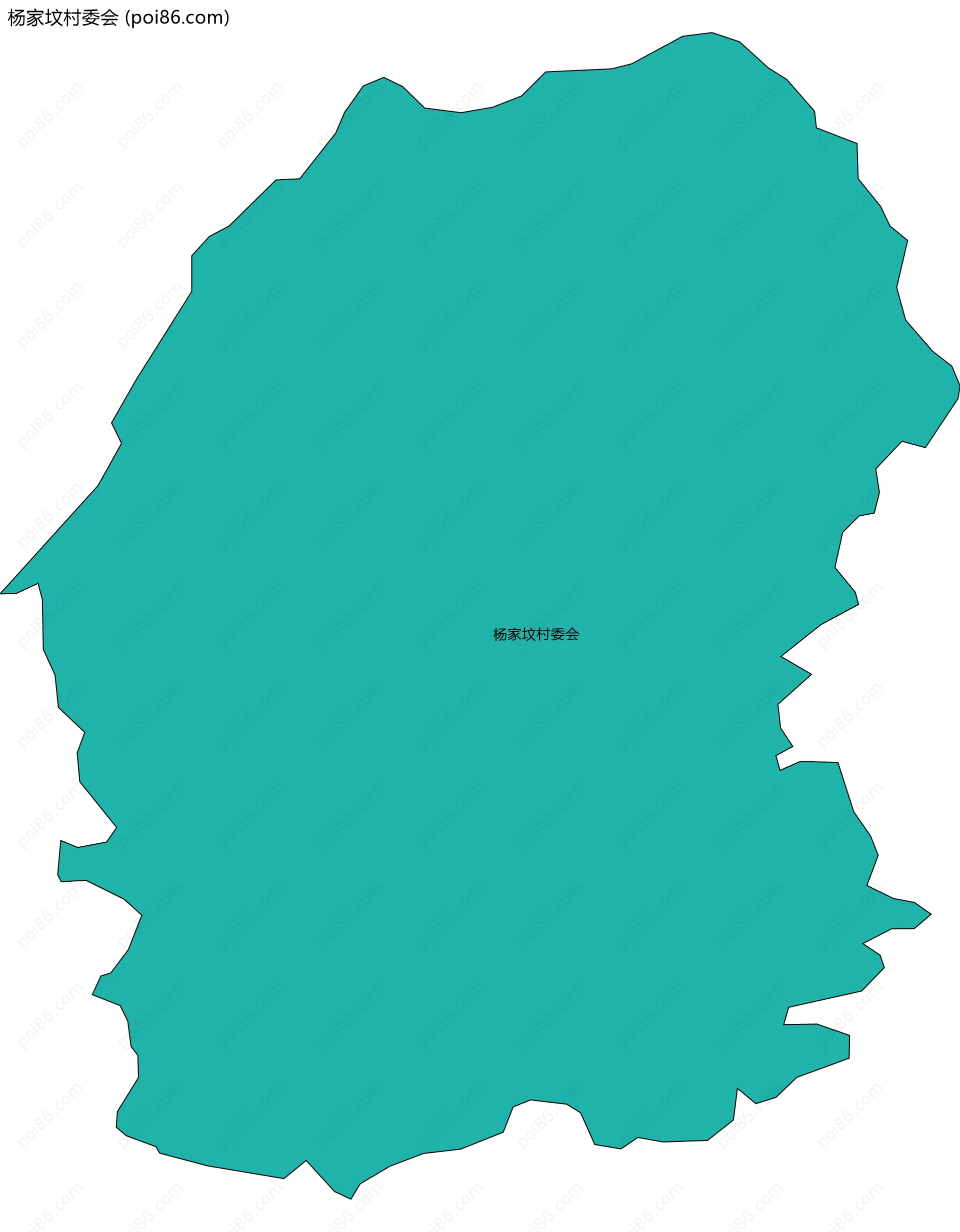 杨家坟村委会边界地图