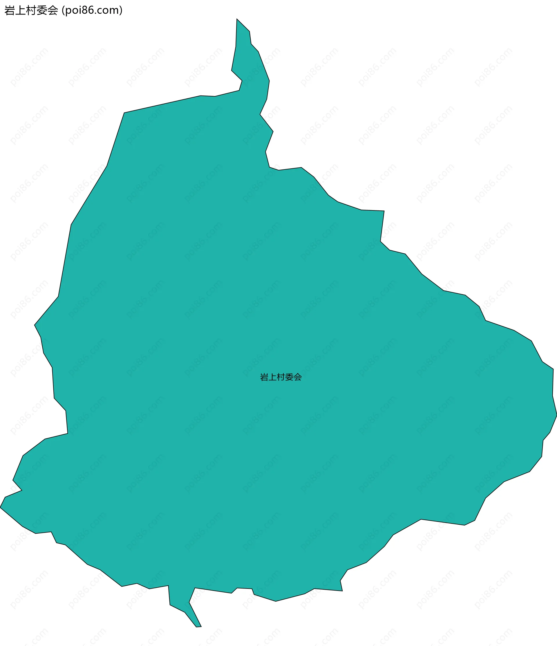 岩上村委会边界地图