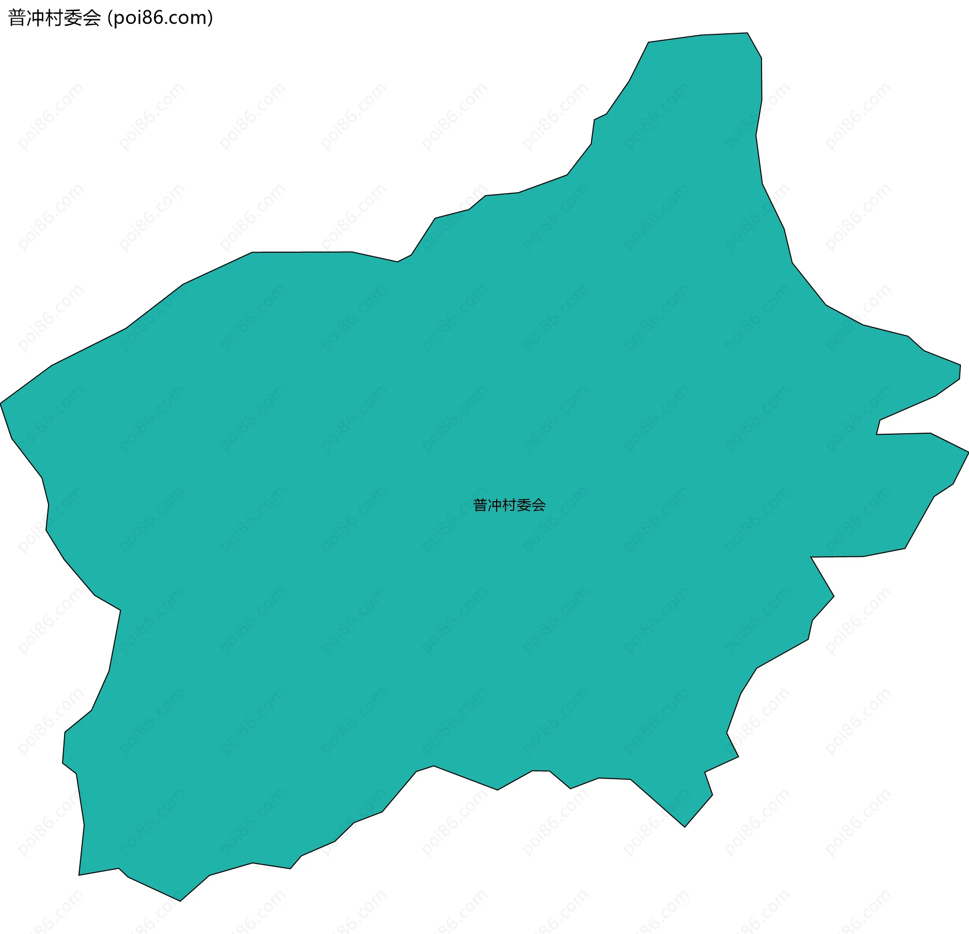 普冲村委会边界地图