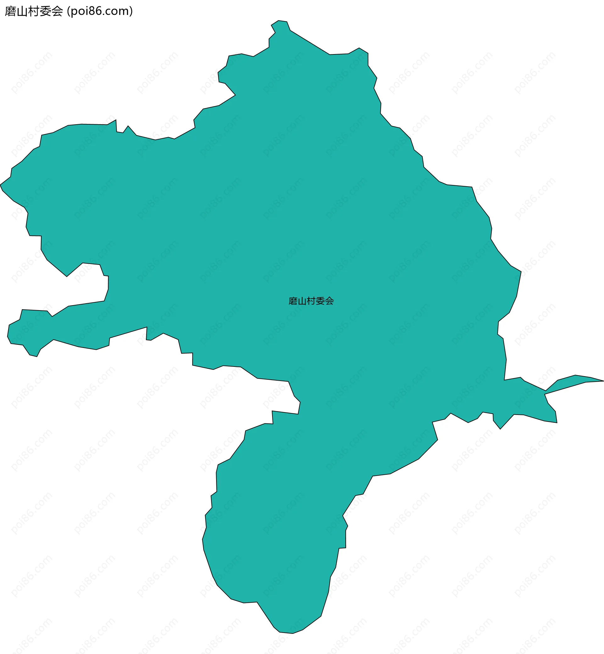 磨山村委会边界地图