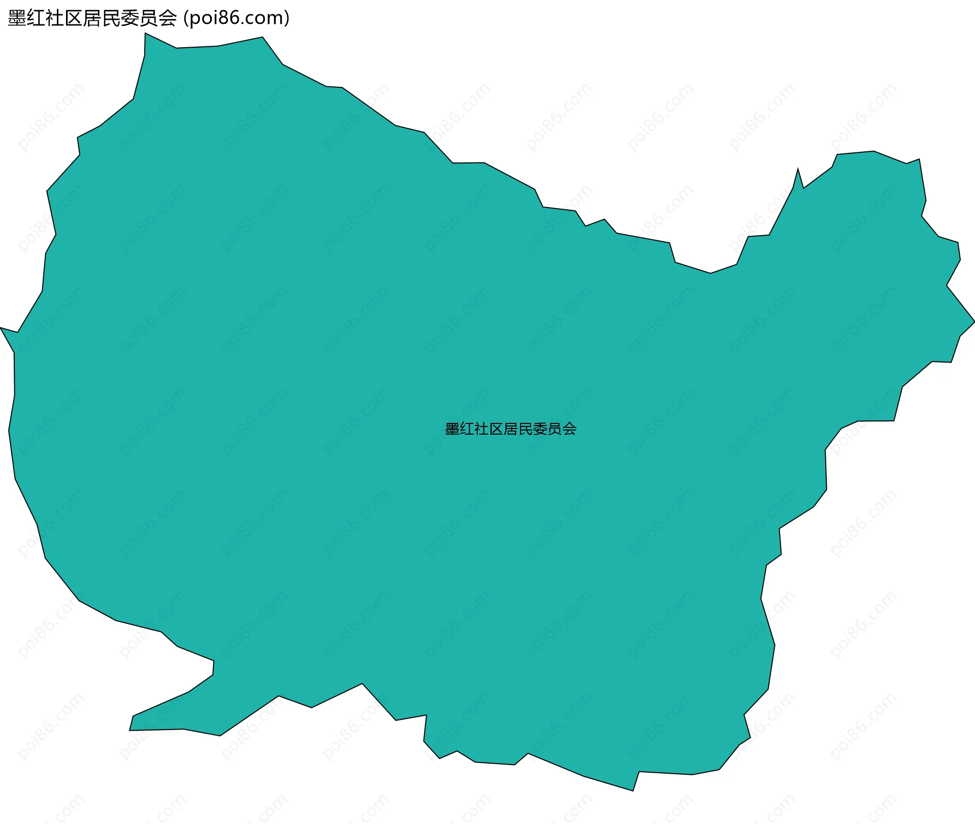 墨红社区居民委员会边界地图