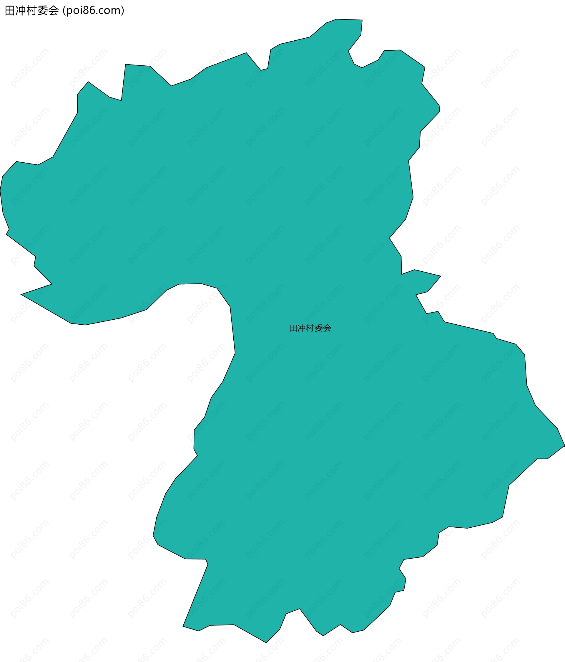 田冲村委会边界地图