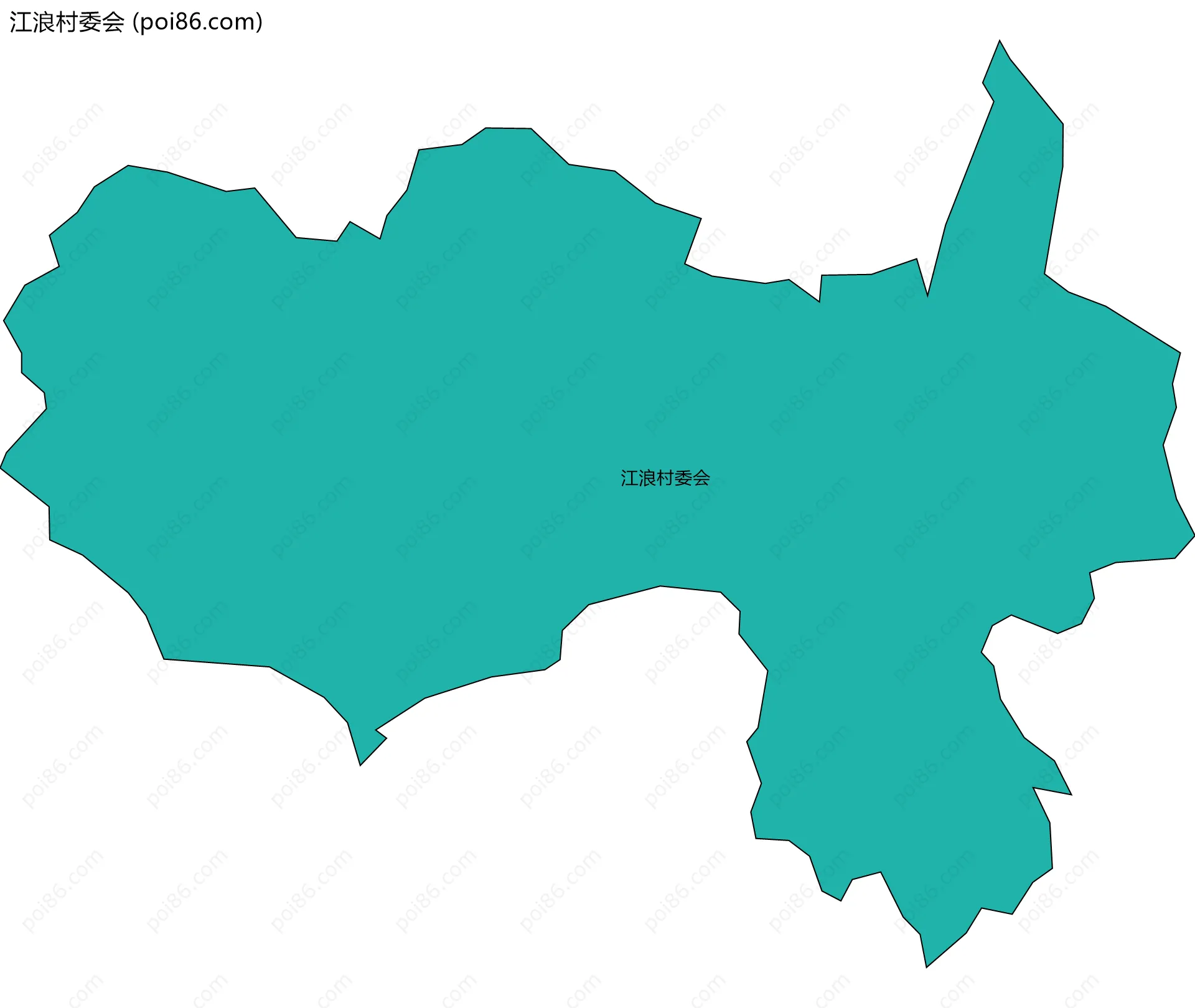 江浪村委会边界地图